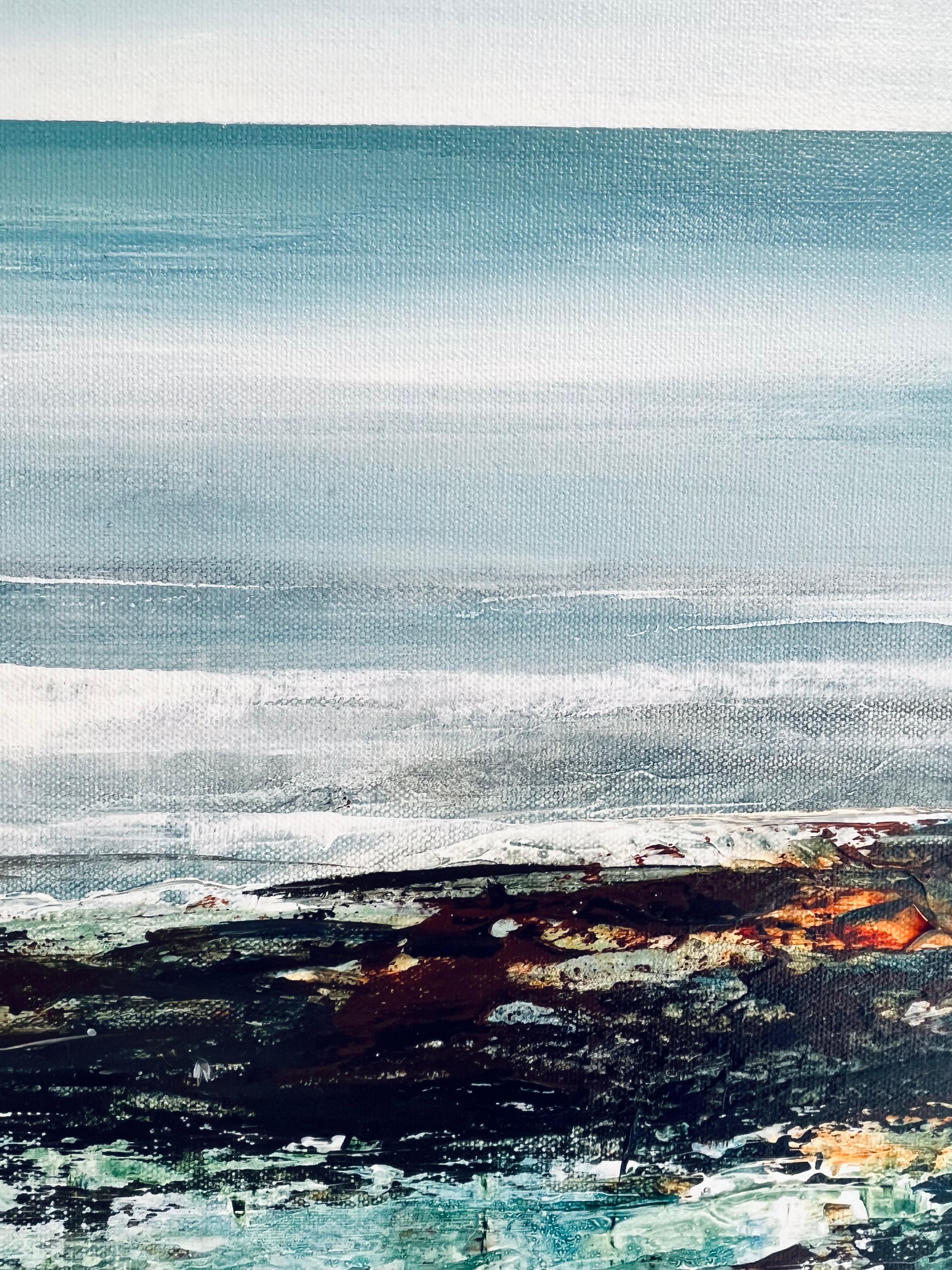 Ocean Breeze-original modern abstract seascape-ocean painting-contemporary art For Sale 1