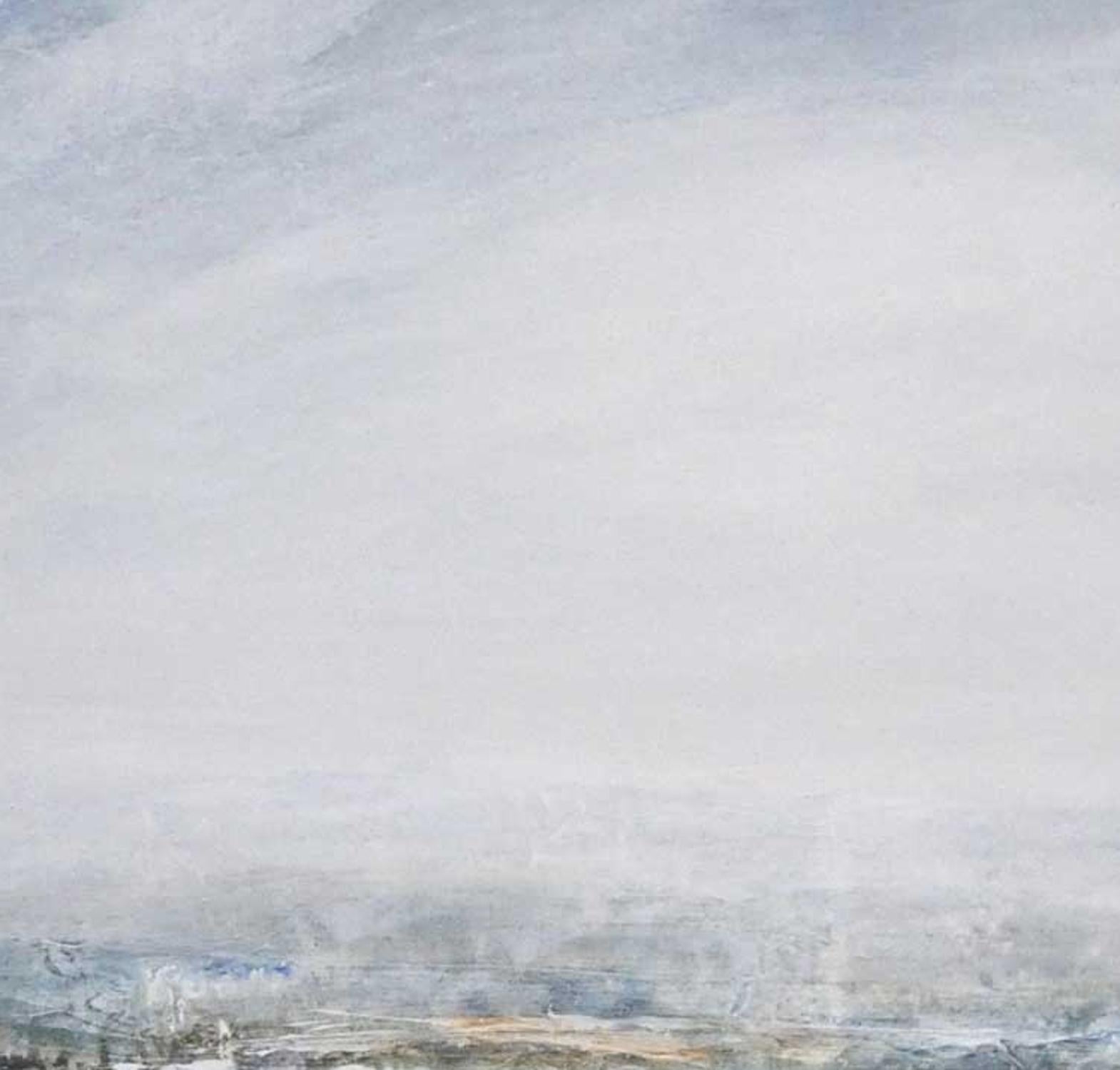 Sapphire & Diamond - Brooding British Seascape: Acrylic Paint on Board / Framed - Contemporary Painting by Leila Godden UA