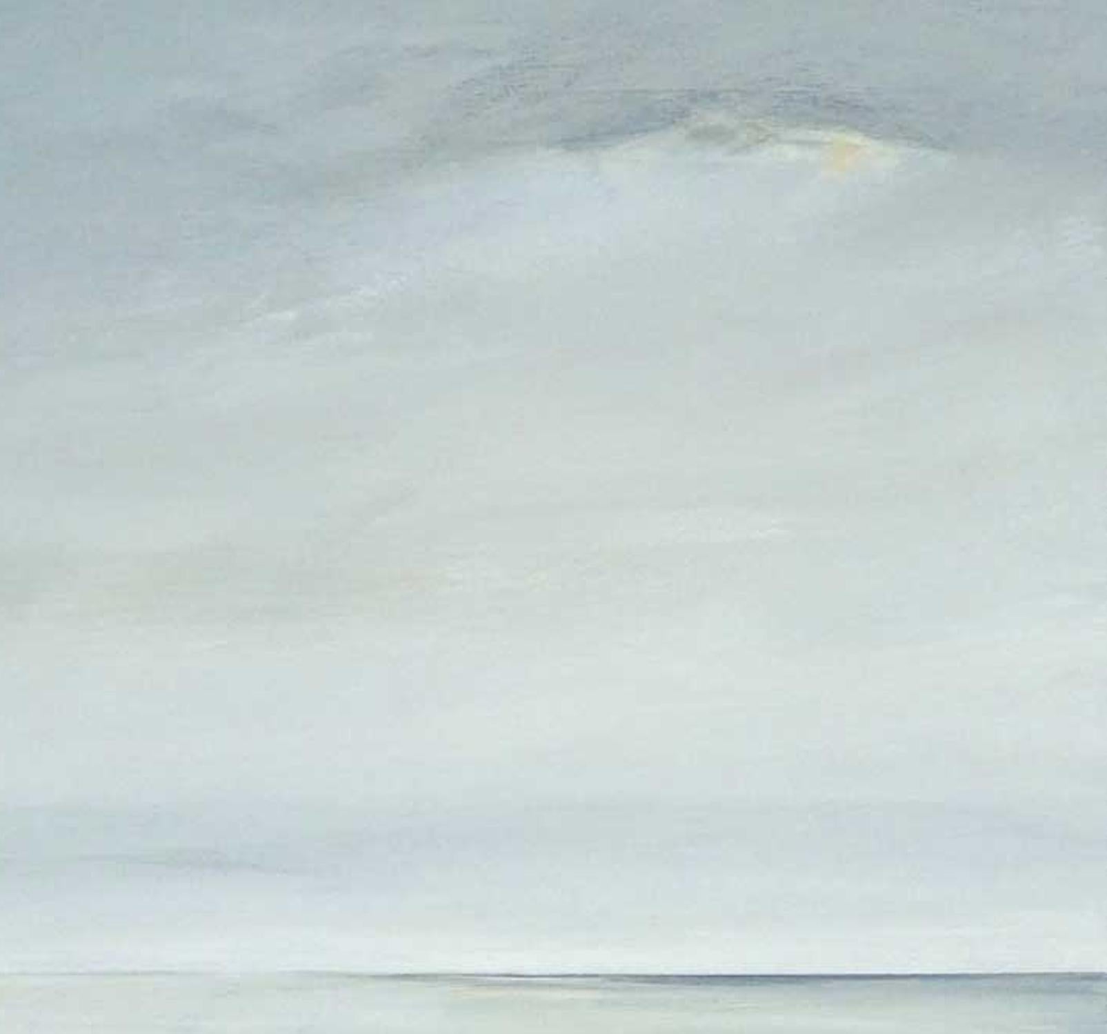 Sunlit Moment - Brooding British Seascape: Acrylic on Board - Contemporary Painting by Leila Godden UA