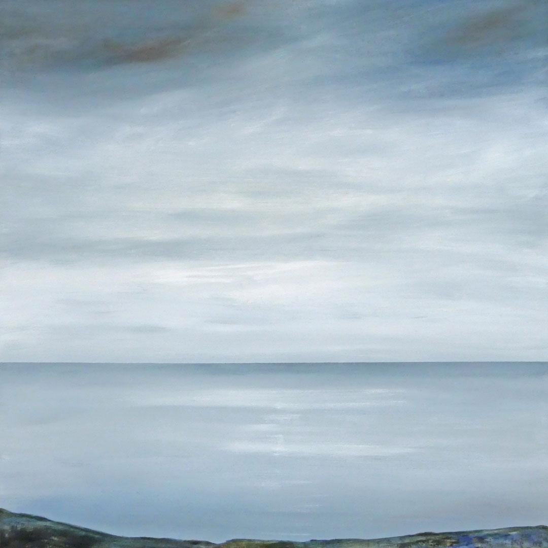 Leila Godden UA Landscape Painting - Tranquility - contemporary acrylic painting landscape coastline