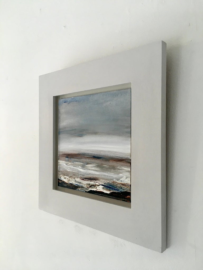 Tread Softly 211 - original landscape sea coastal artwork realism Contemporary  - Abstract Painting by Leila Godden UA