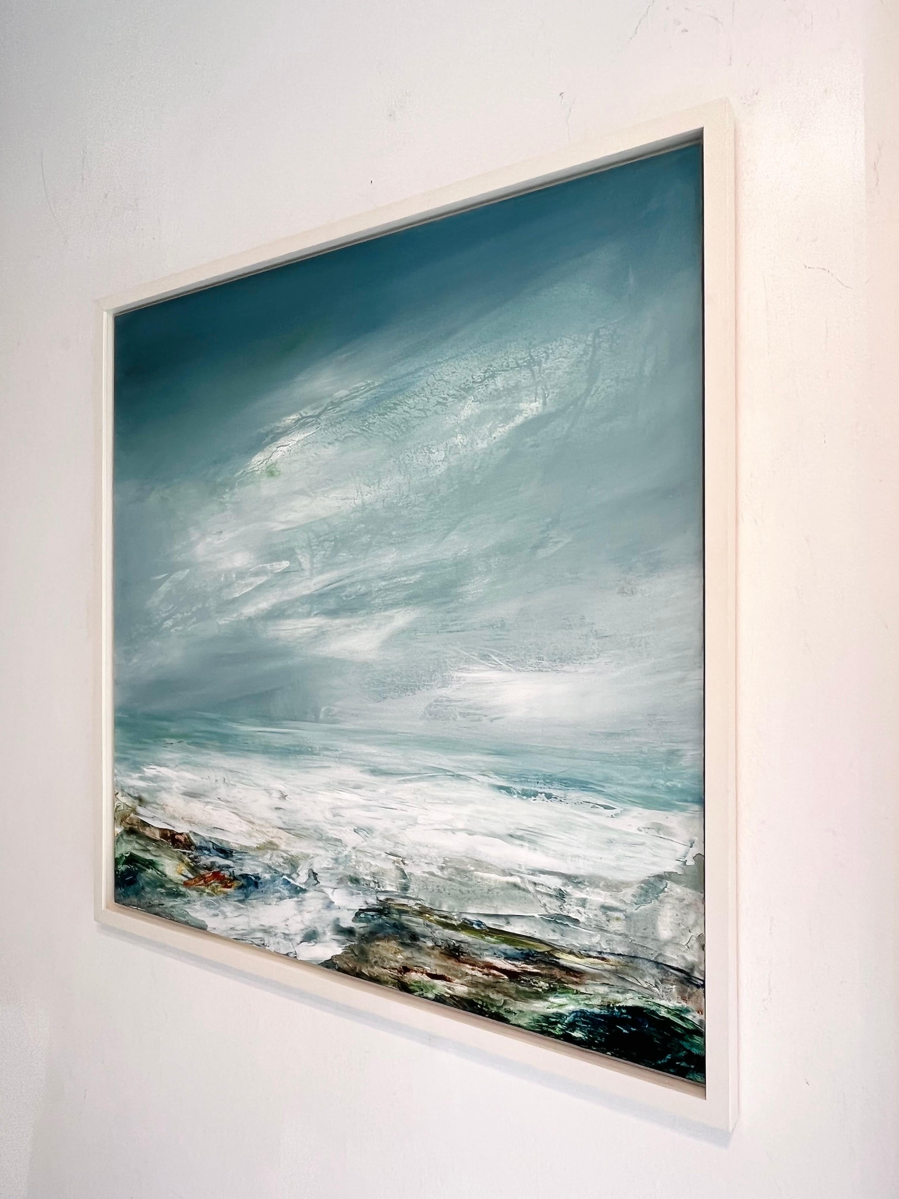 Untamed Ocean-original abstraktes Meereslandschaftsgemälde, sale-contemporary Art, abstrakte Meereslandschaft (Abstrakt), Painting, von Leila Godden UA