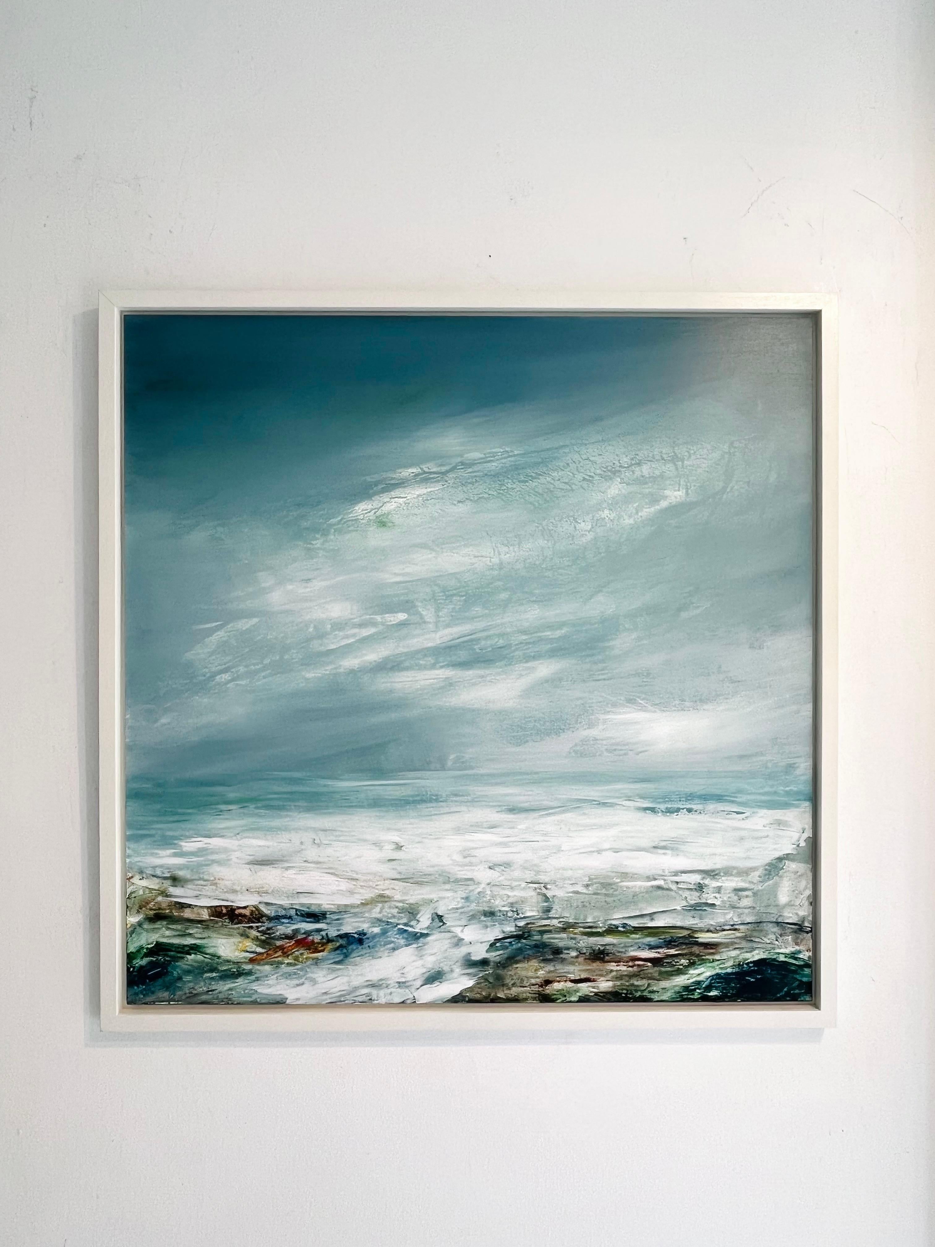 Untamed Ocean-original abstract seascape-ocean painting sale-contemporary Art - Painting by Leila Godden UA