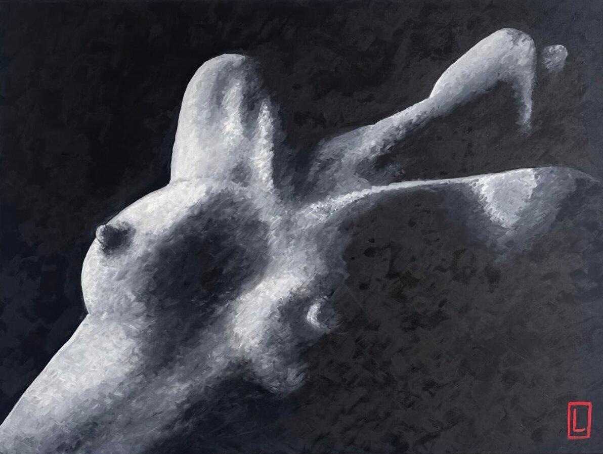 Nude Painting  Leila Massanet-Varasteh  - Rayonnement intérieur
