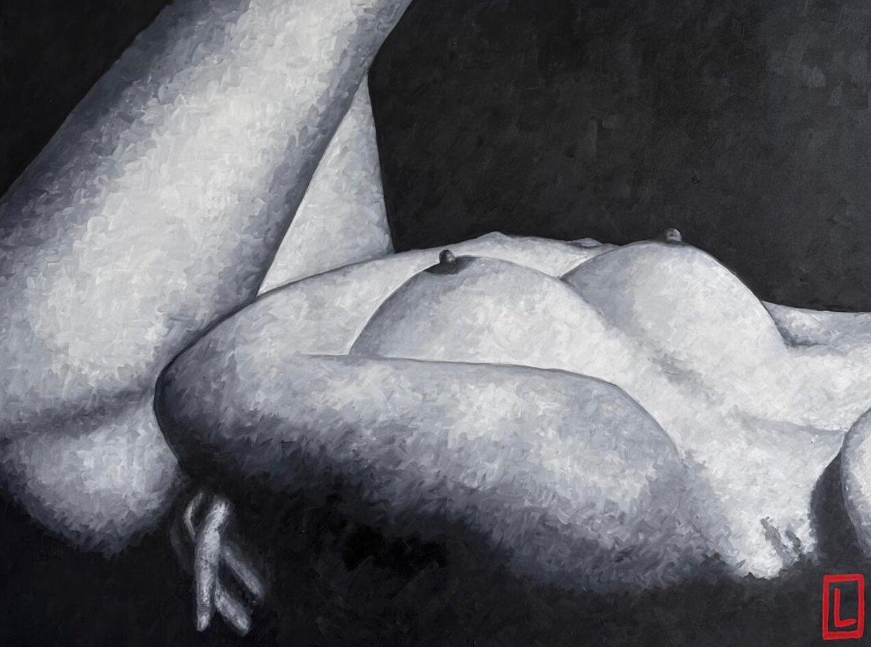 Nude Painting  Leila Massanet-Varasteh  - Moment de solitude