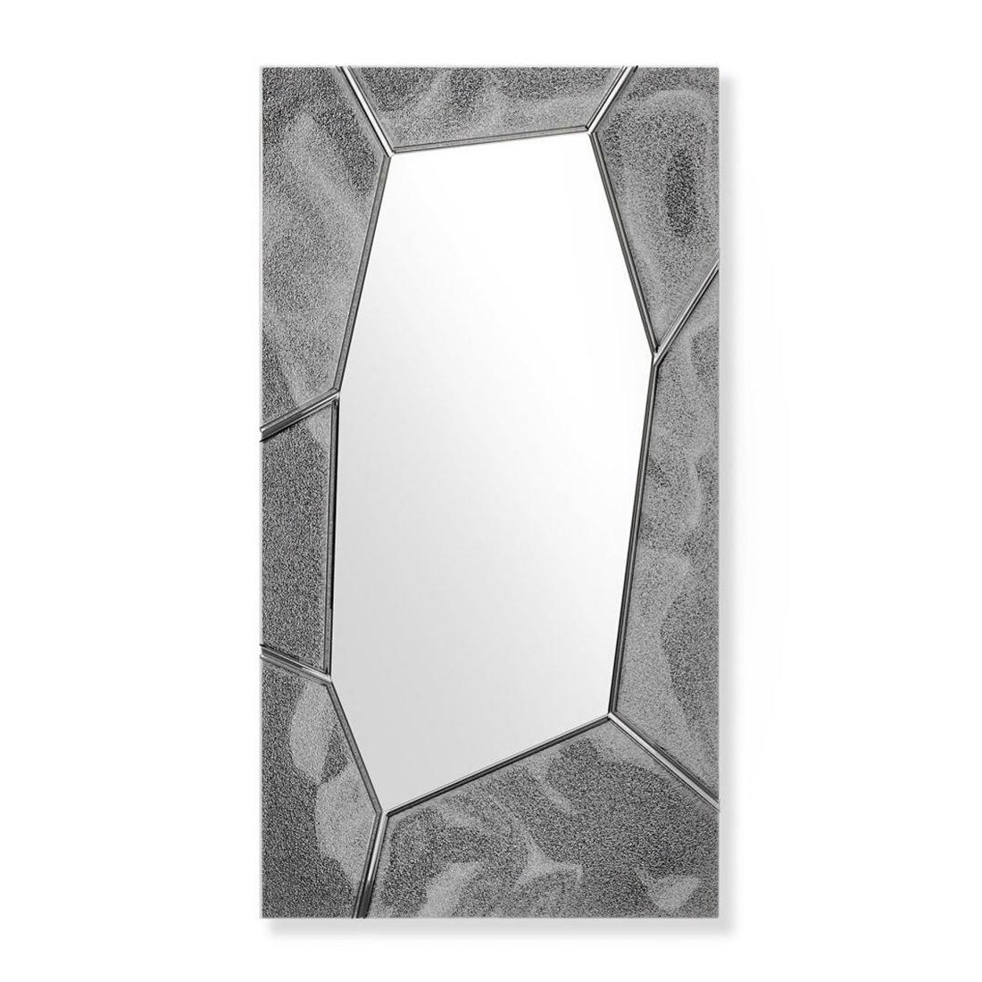 XXIe siècle et contemporain Miroir Leila en verre argenté en vente