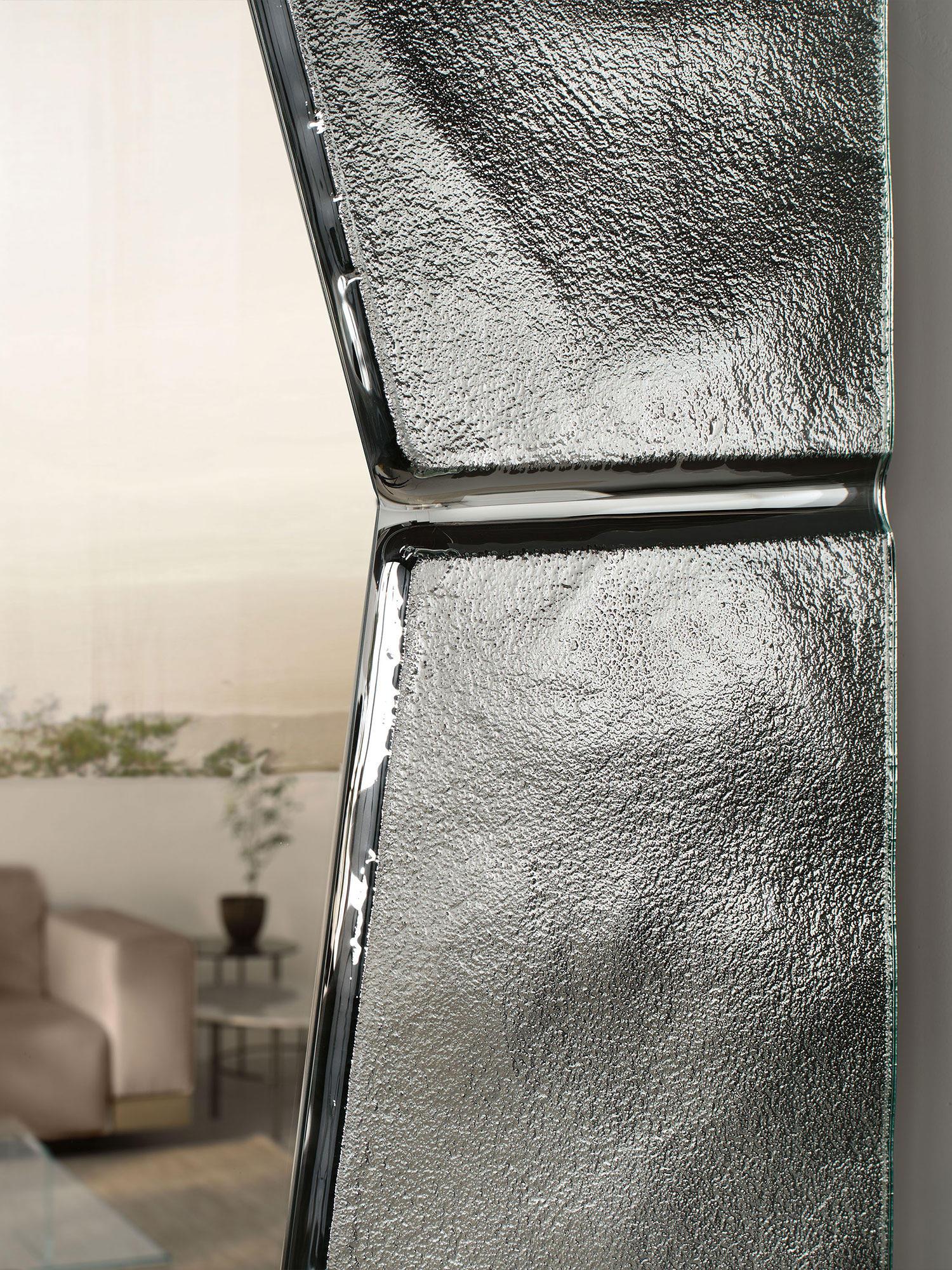 Miroir Leila en verre argenté en vente 1