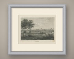 Leipzig, Saxony, Antique Steel Engraving by J.G. Martini, 1836