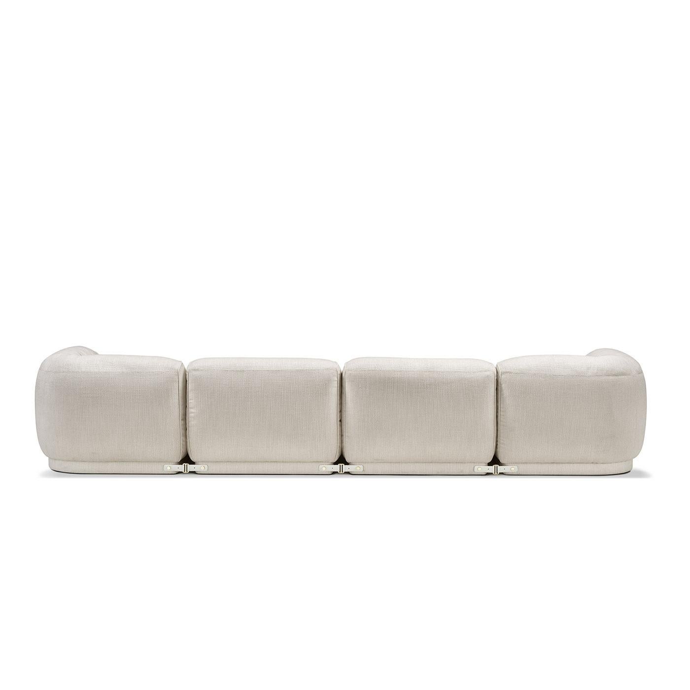 Leisure 4-Sitzer-Sofa in Weiß von Lorenza Bozzoli von Ghidini 1961 (21. Jahrhundert und zeitgenössisch) im Angebot