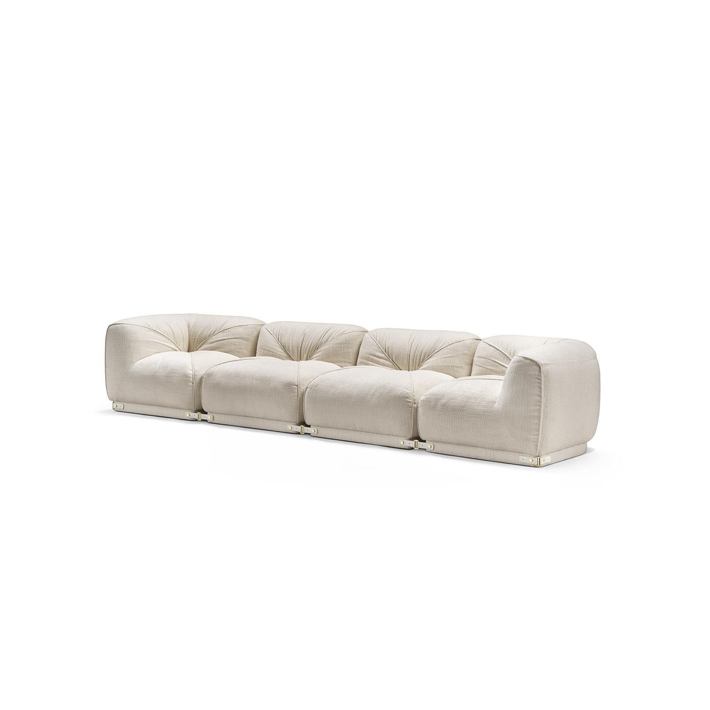 Leisure 4-Sitzer-Sofa in Weiß von Lorenza Bozzoli von Ghidini 1961 (Textil) im Angebot