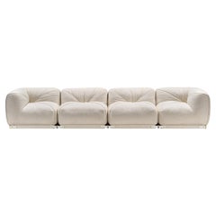 Leisure 4-Seater White Sofa by Lorenza Bozzoli by Ghidini 1961
