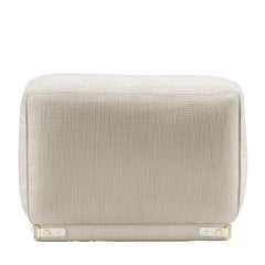 Leisure White Ottoman by Ghidini 1961