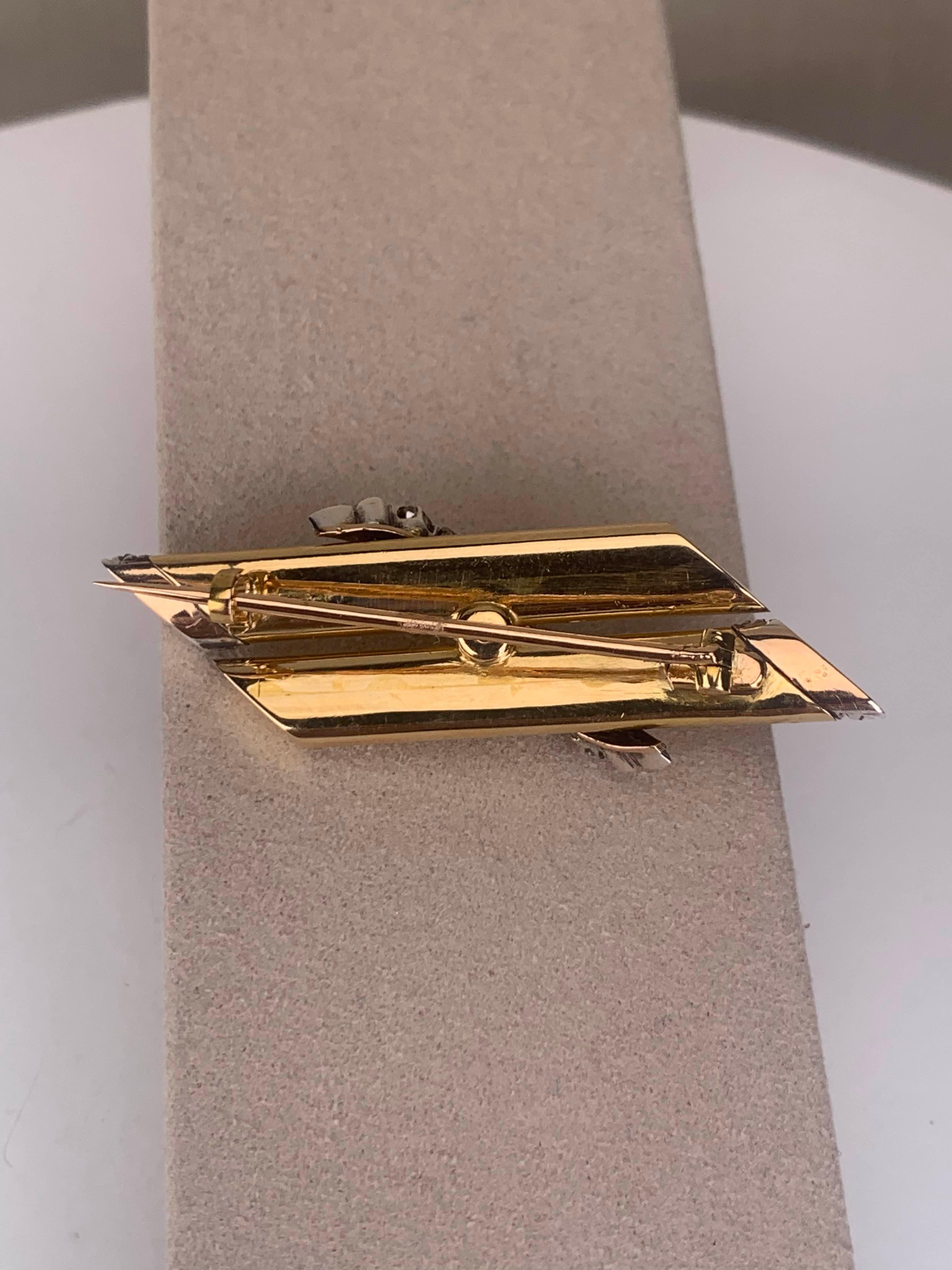 Leitão & Irmão Brooch in Gold and Diamonds, Portuguese, 19th/20th Century en vente 4