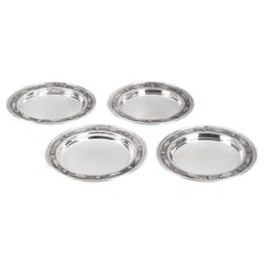 Leitão & Irmão Four Portuguese Silver Small Plates 1887–1937 Leitão & Irmão Four Portuguese Silver Small Plates 1887–1937