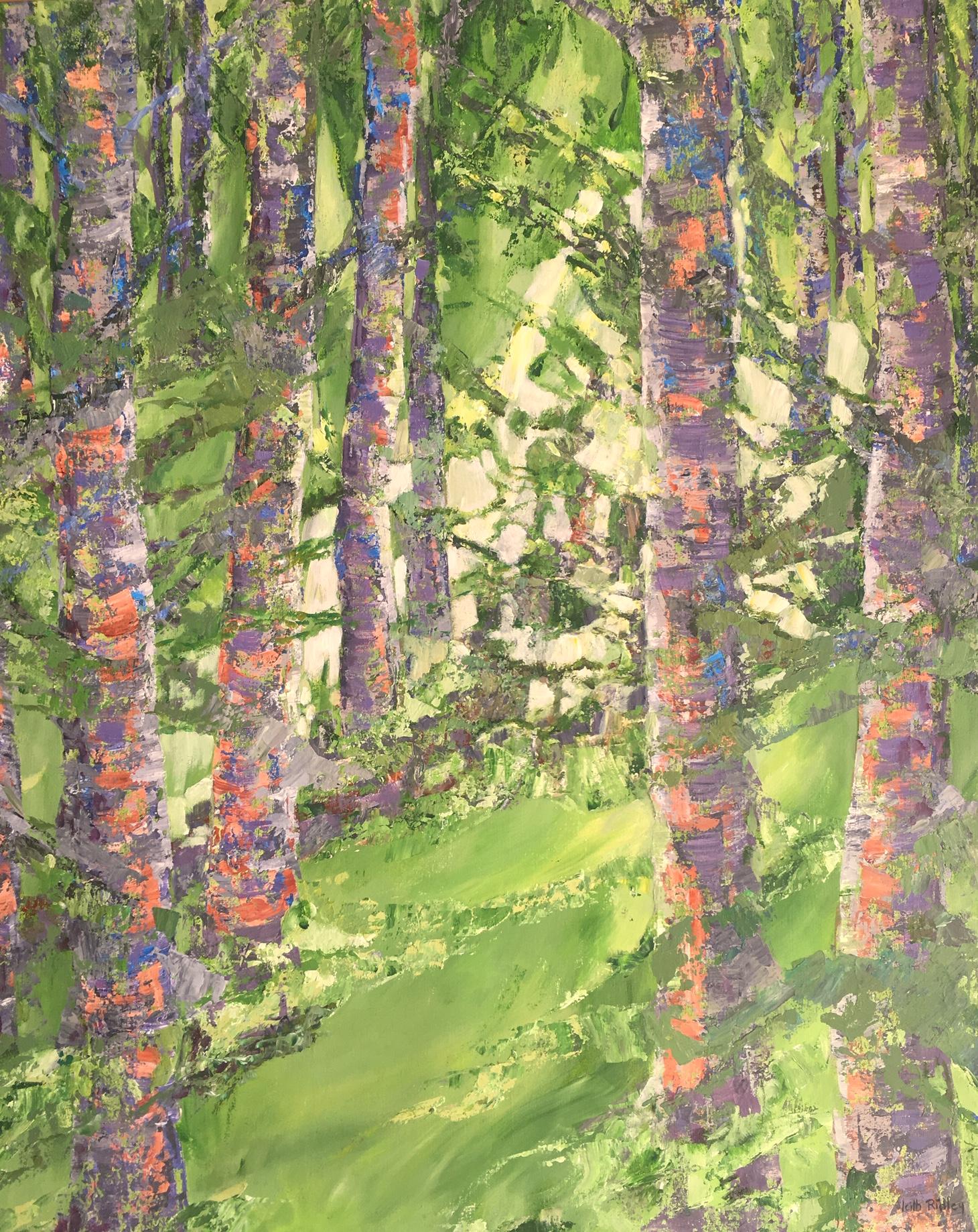 Leith Ridley Landscape Painting - Summer  Forest