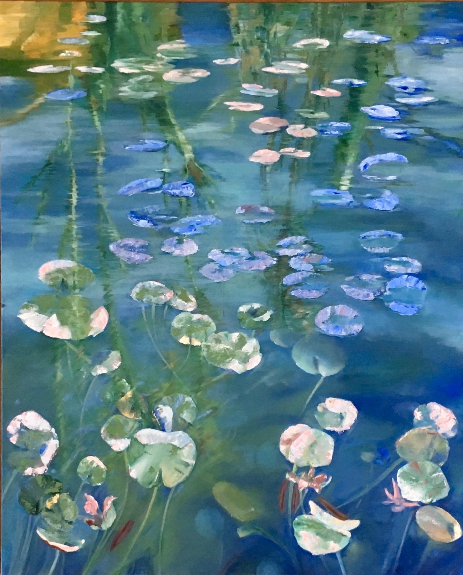Leith Ridley Landscape Painting - The Waterlilies Center
