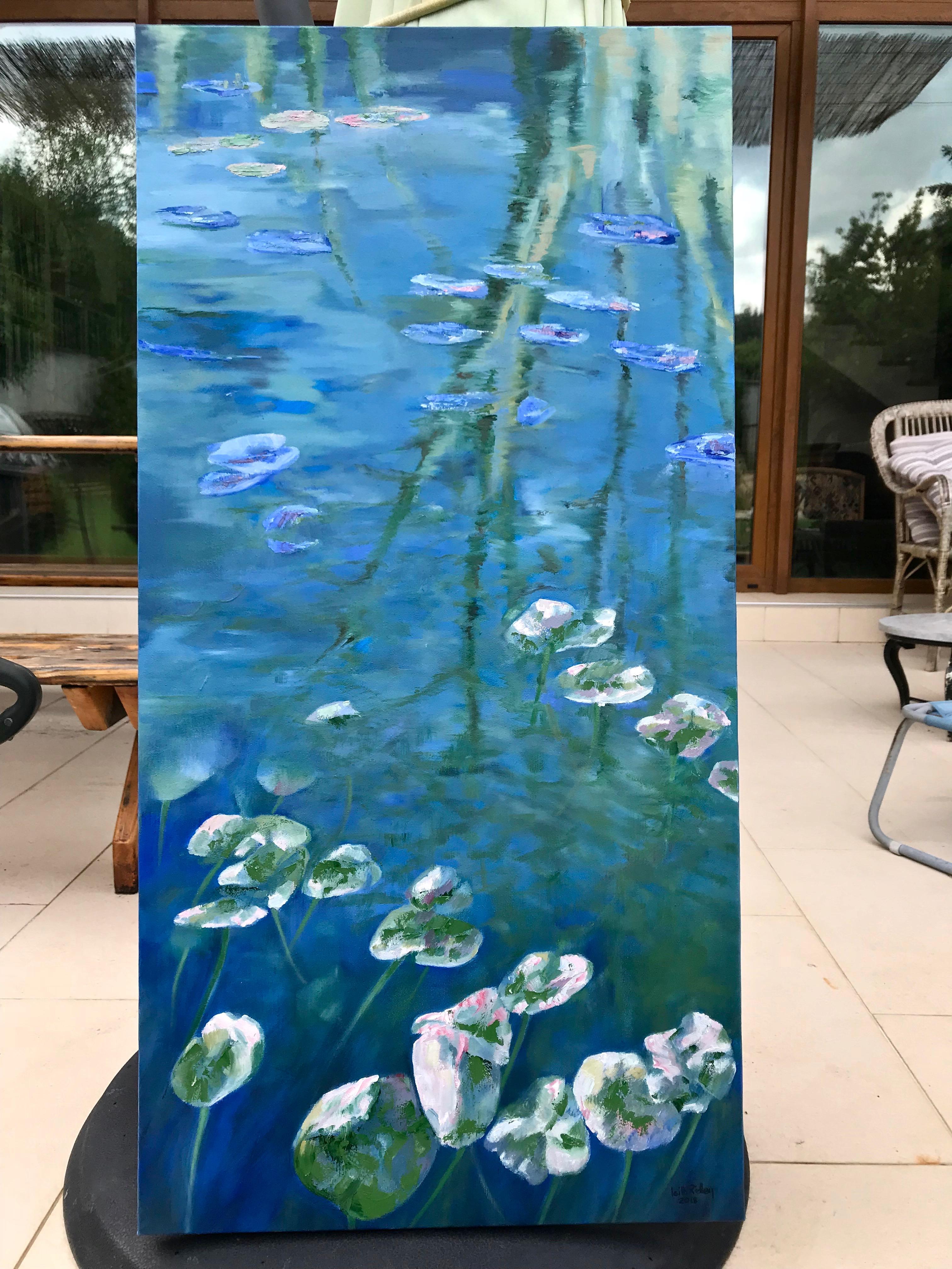 The Waterlilies Right - Painting by Leith Ridley