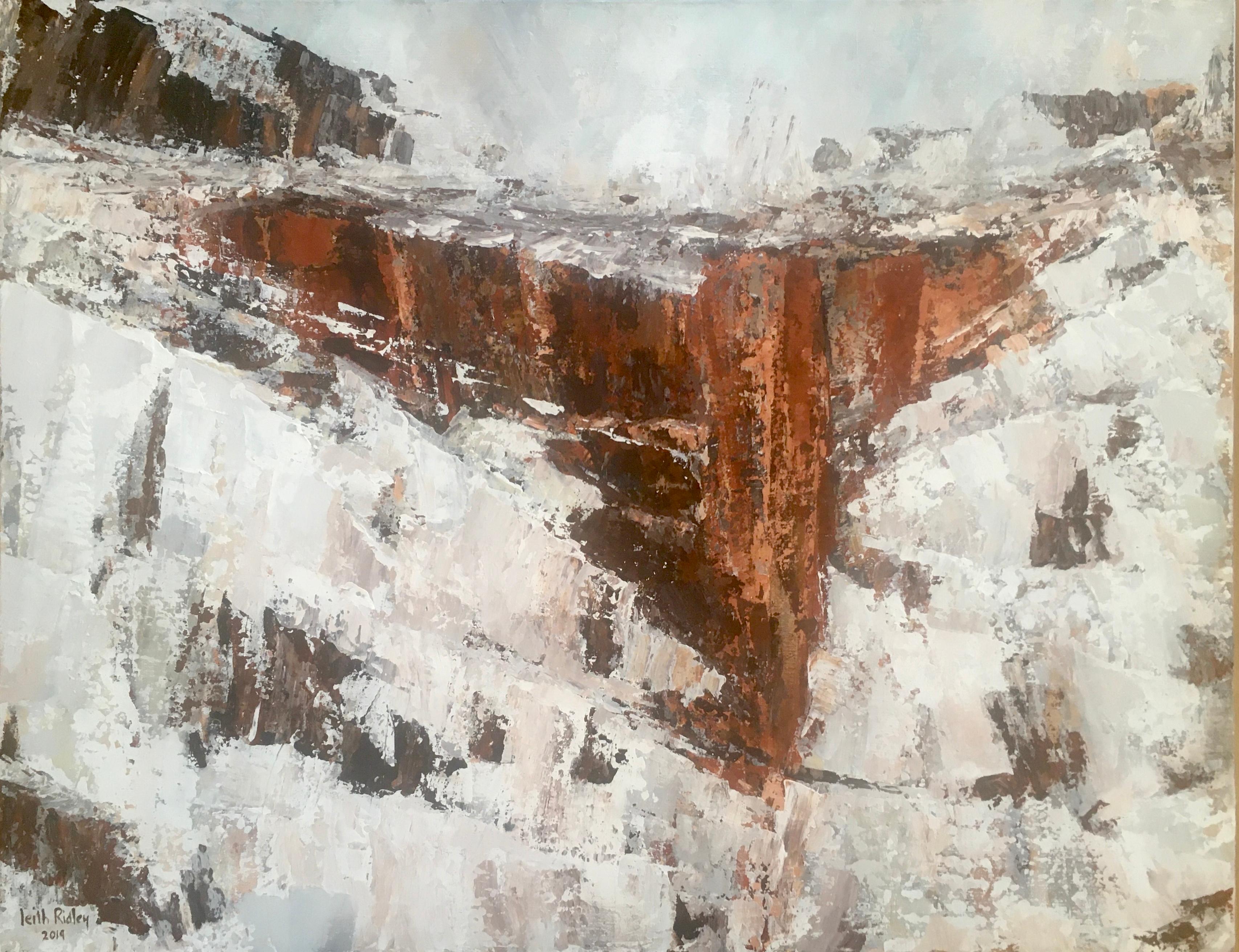Leith Ridley Landscape Painting - Winter Mountain