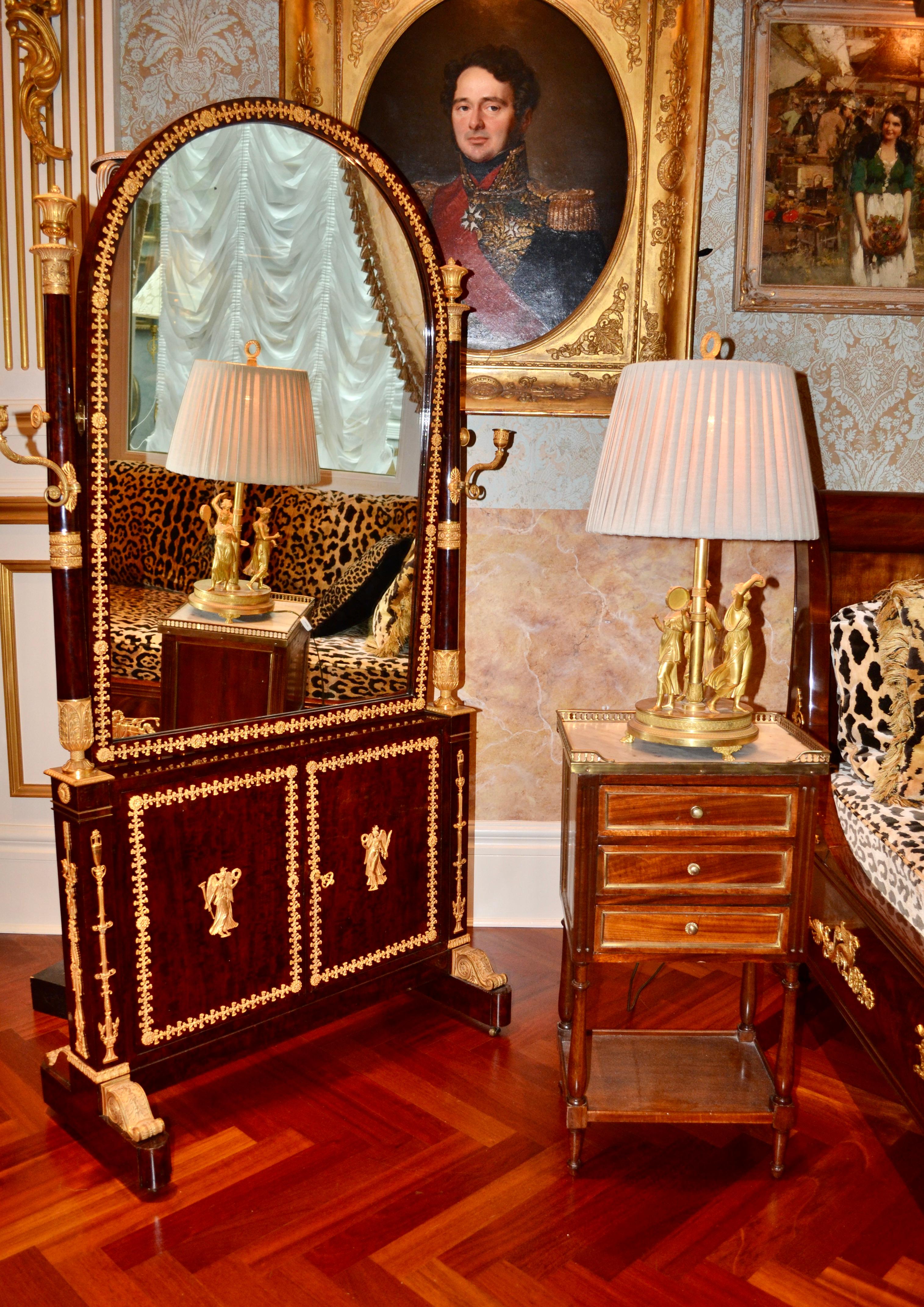 Leitizia Bonapartes, Madame Mere Dressing Mirror and Jewellery Cabinet For Sale 6