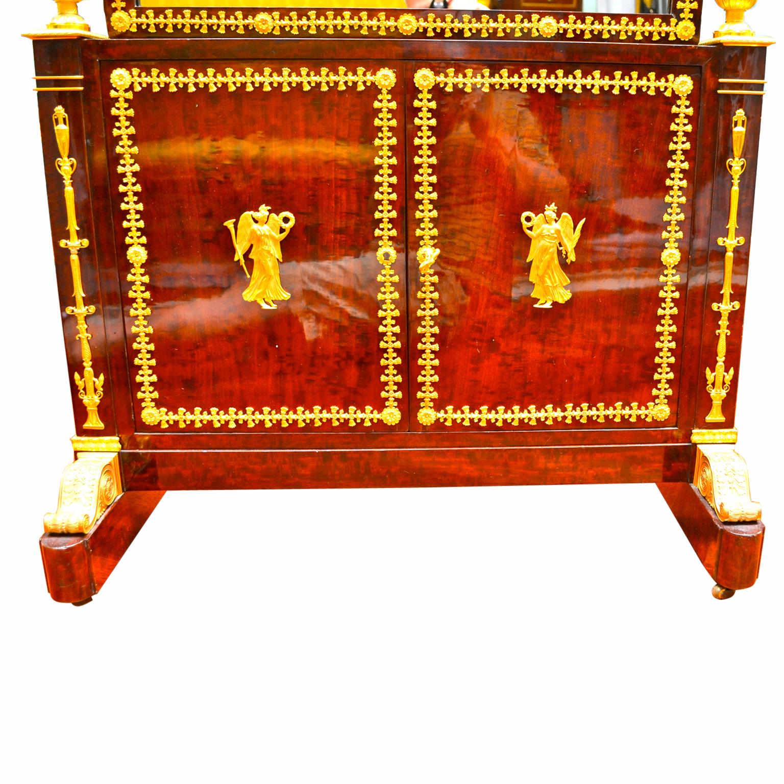 19th Century Leitizia Bonapartes, Madame Mere Dressing Mirror and Jewellery Cabinet For Sale