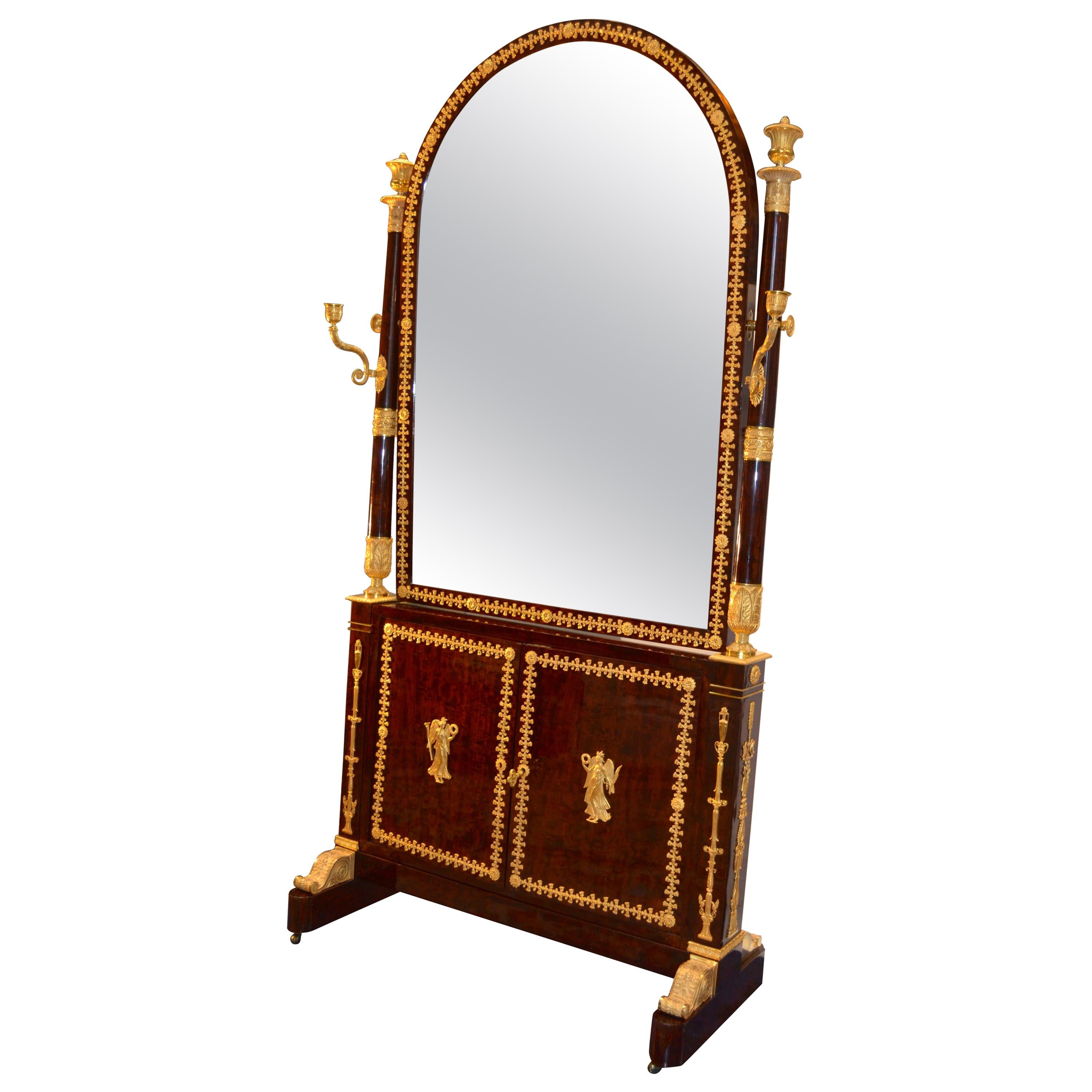 Leitizia Bonapartes, Madame Mere Dressing Mirror and Jewellery Cabinet For Sale