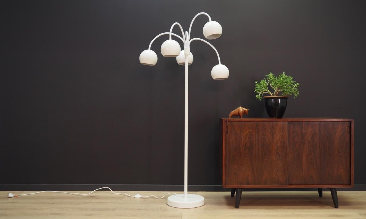 Scandinavian Modern Leitmotiv Floor White Metal Lamp Spider 1980s Vintage For Sale