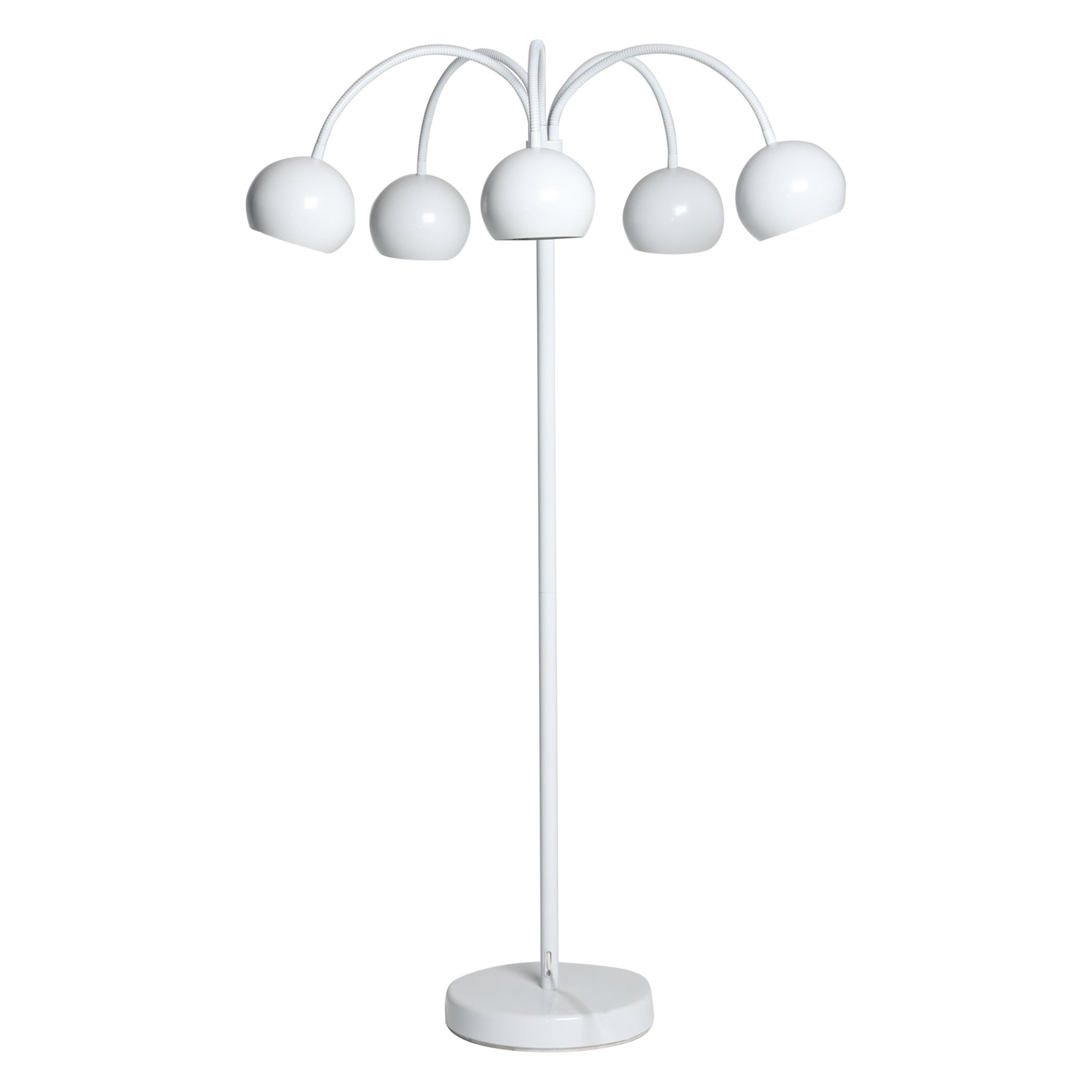 Leitmotiv Spider Floor Lamp, Postmodern Adjustable Multi-Arm Design, 1980s For Sale