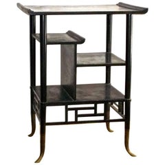 Antique Lejambre Aesthetic Movement Japanese Ebonized Etagere, Philadelphia, circa 1880