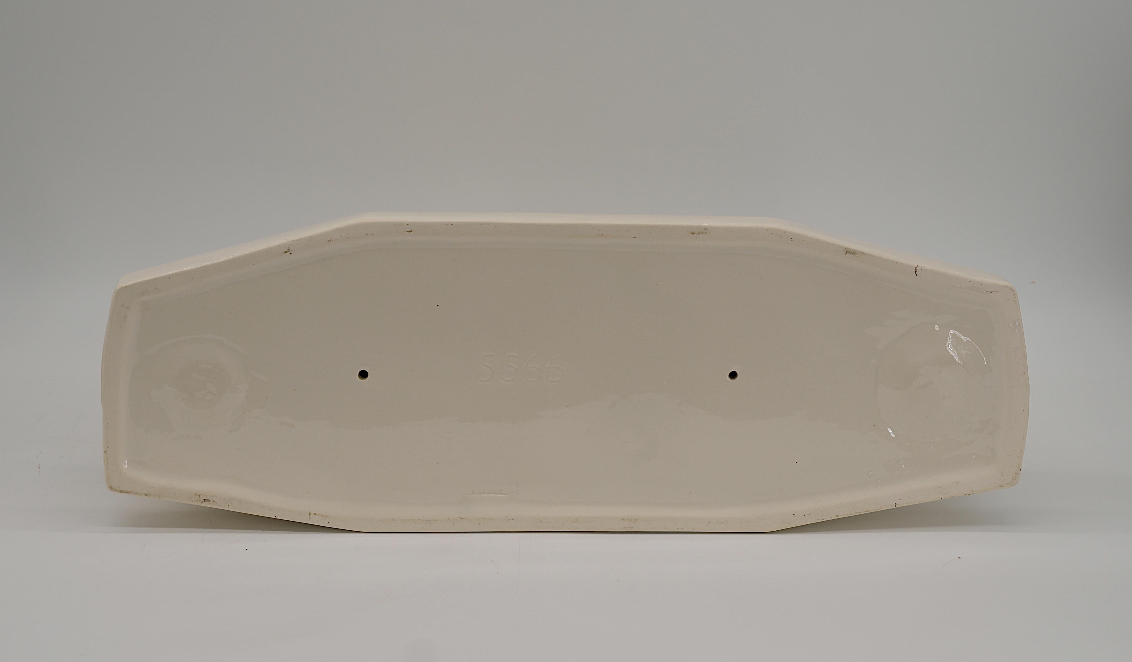 Ceramica LEJAN Donna e cerbiatto in ceramica Art Deco con smalto a crepe a Sarreguemines 1920 in vendita