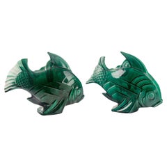 LEJAN Paire de poissons nageurs circa 1930