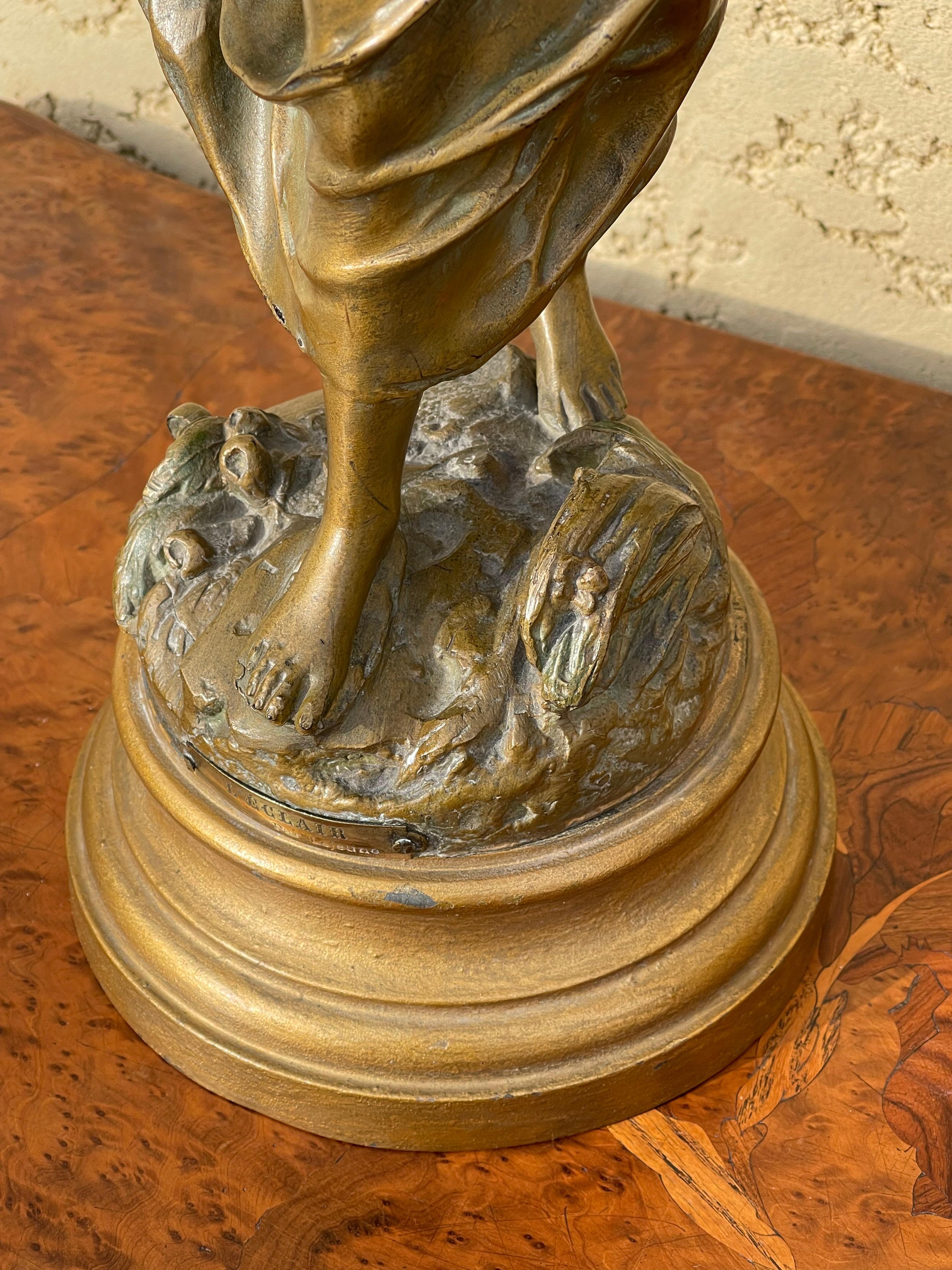 Lejeune - Coppia di statuette, Il fulmine e il colpo di vento In condizioni buone in vendita a Beaune, FR