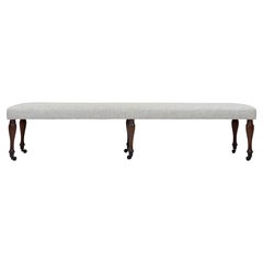 Le Jeune Upholstery Antoinette Long Bench Floor Model with Casters