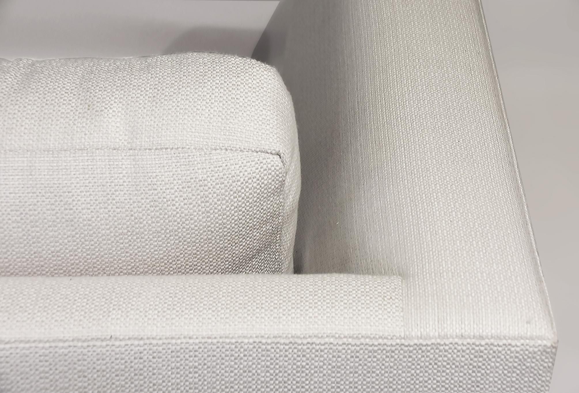 Le Jeune Upholstery Ashley 3 Seat Sofa in Light Gray Floor Model For Sale 4