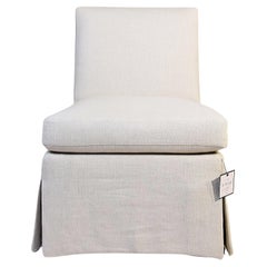 Le Jeune Upholstery Ella Slipper Chair Floor Sample in Ivory