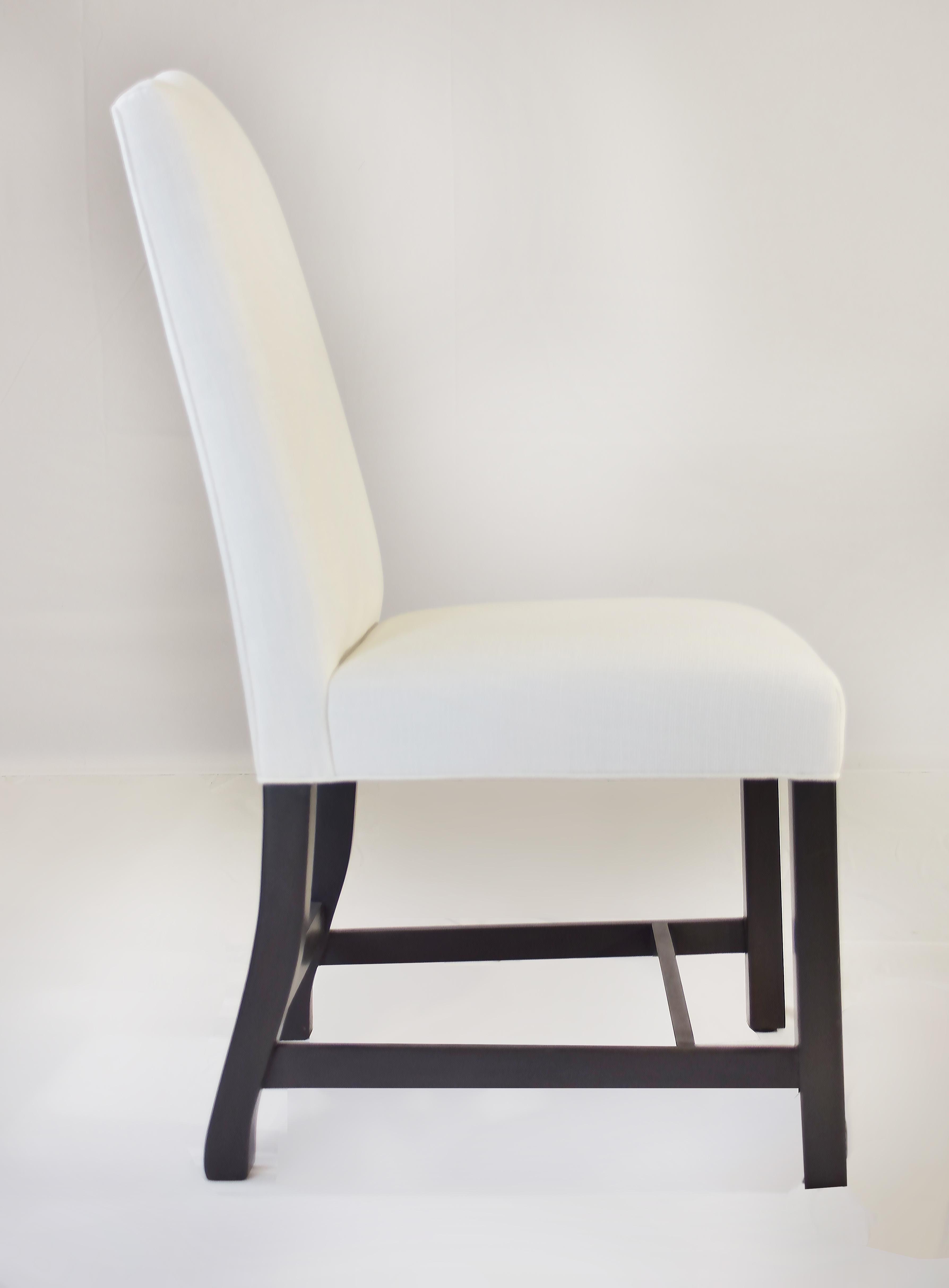 Contemporary Le Jeune Upholstery Hampshire Armless Dining Side Chair DC1.923 Showroom Model For Sale