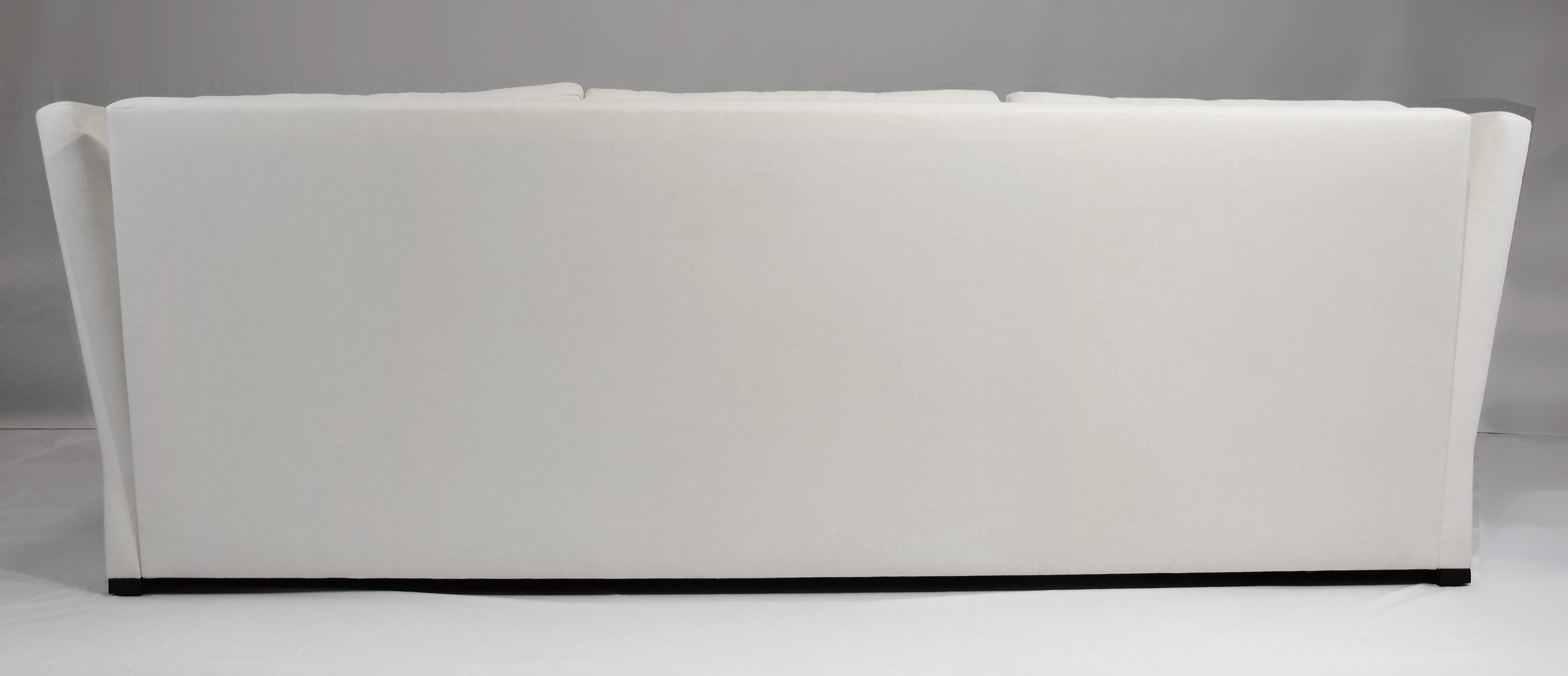 Le Jeune Upholstery Jones Angled Arm Sofa Showroom Model For Sale 2