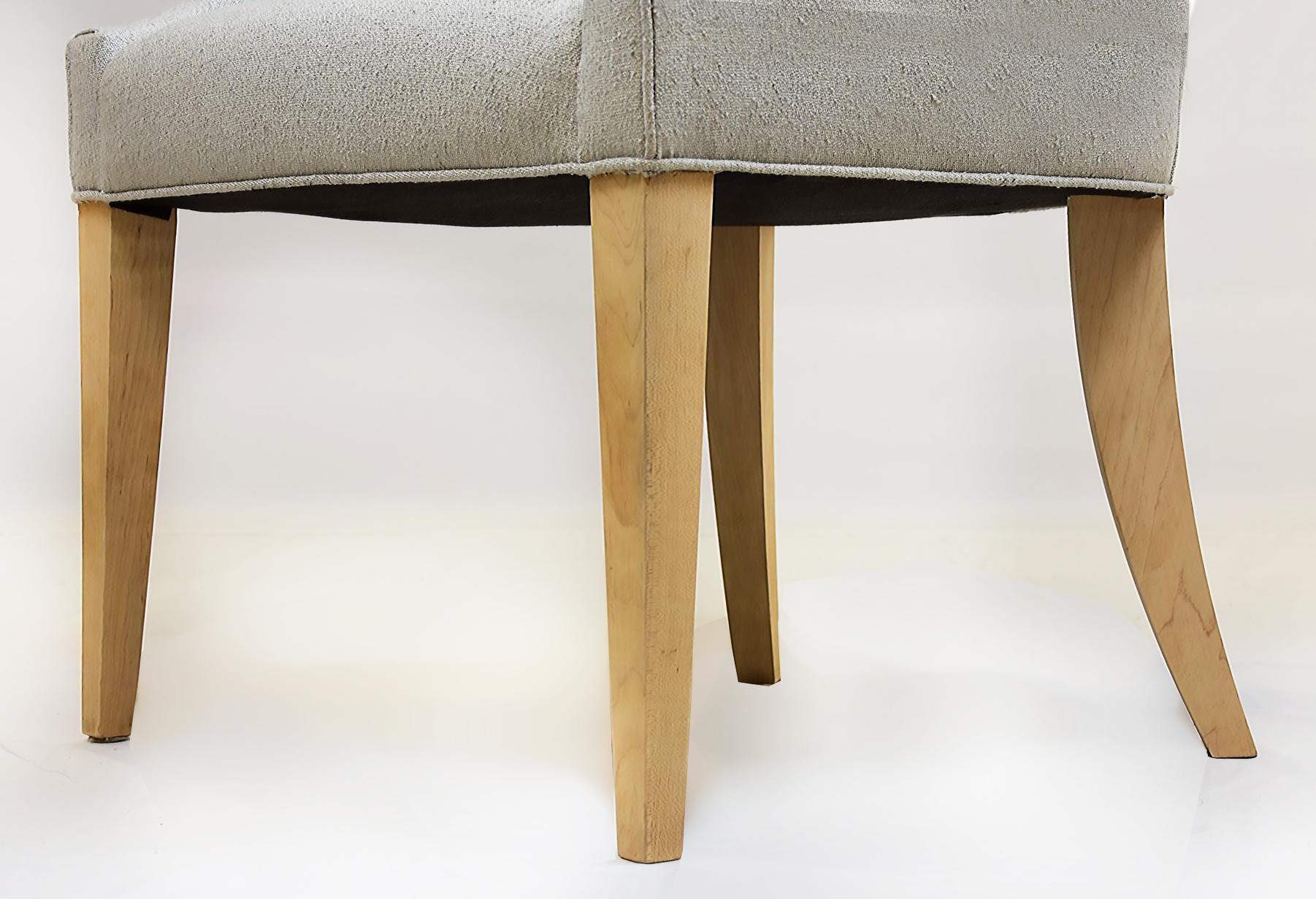 Fabric Le Jeune Upholstery Kilani Dining Armchair Showroom Model For Sale
