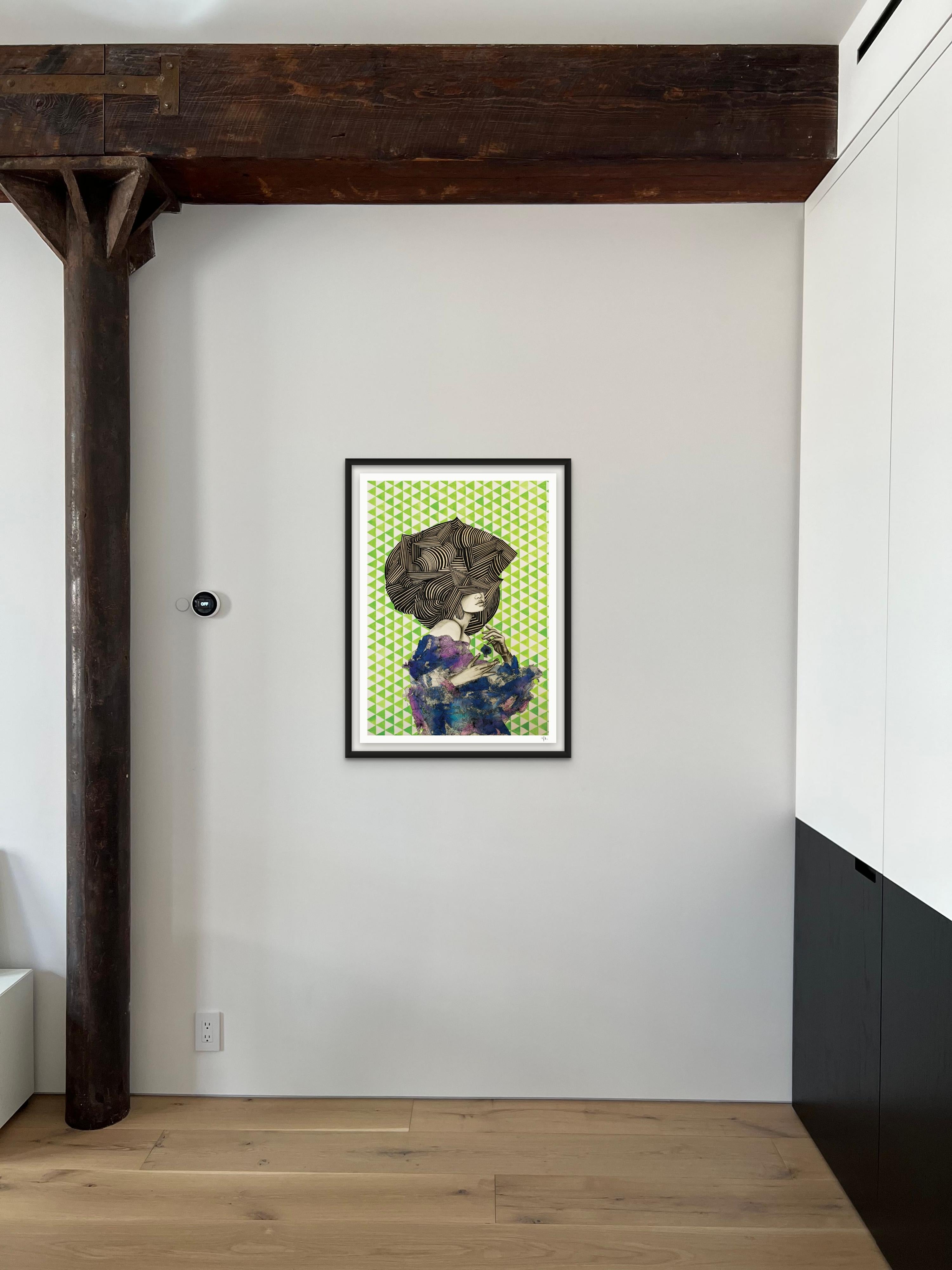 Archival Pigment Print., Signed by Facsimile.
Available in White, Black & Natural frame.
Edition of 10: 26in x 36 in Paper Size
 
About the Artwork:
Lela Brunet is an Atlanta, Georgia based artist whose work explores the contrast created when the