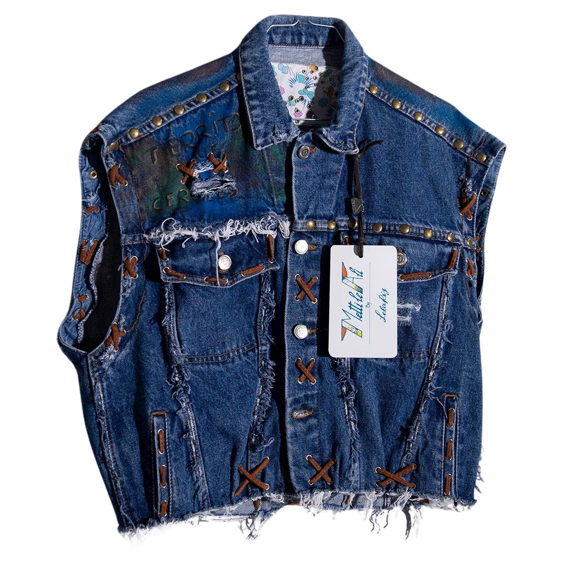 Lela riz denim jacket with studs