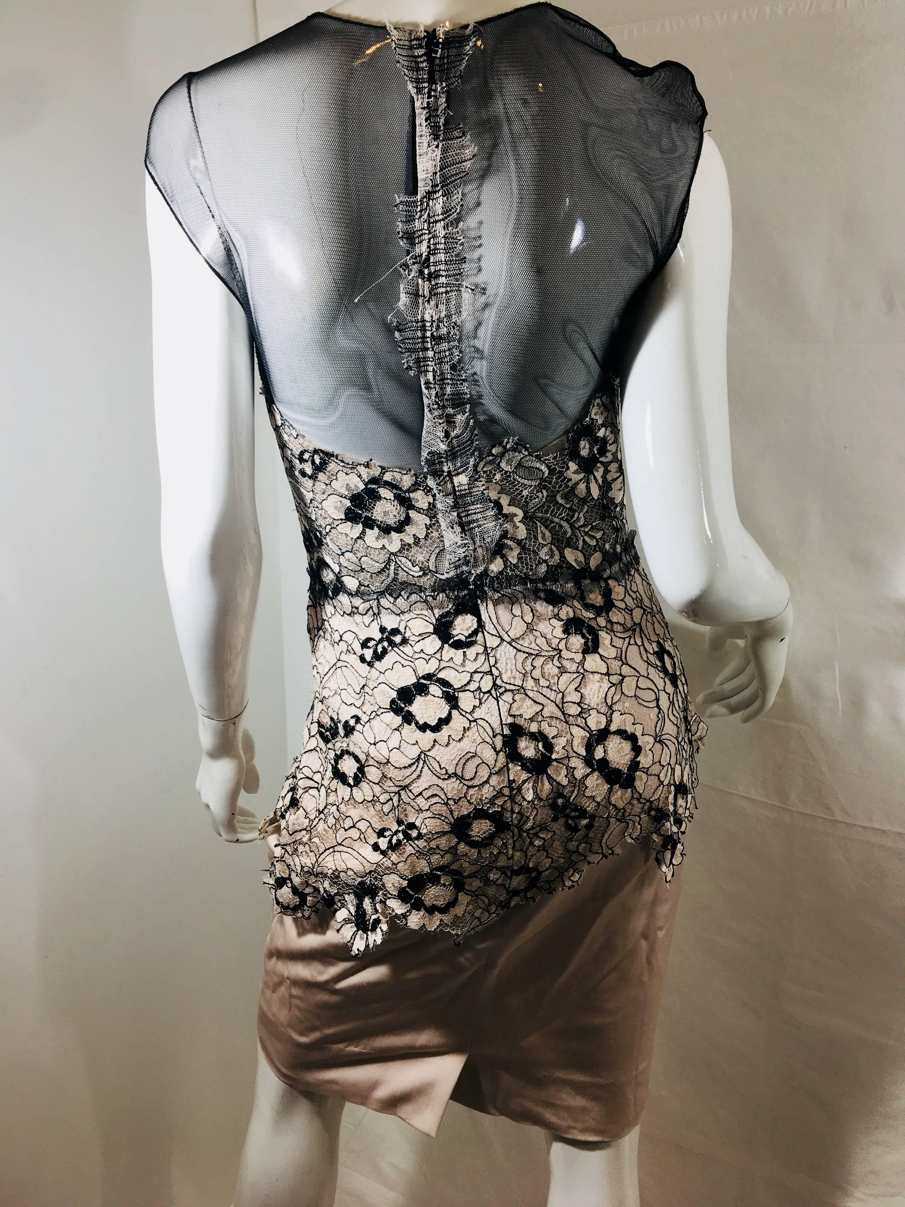 Lela Rose Lace Overlay Dress 4