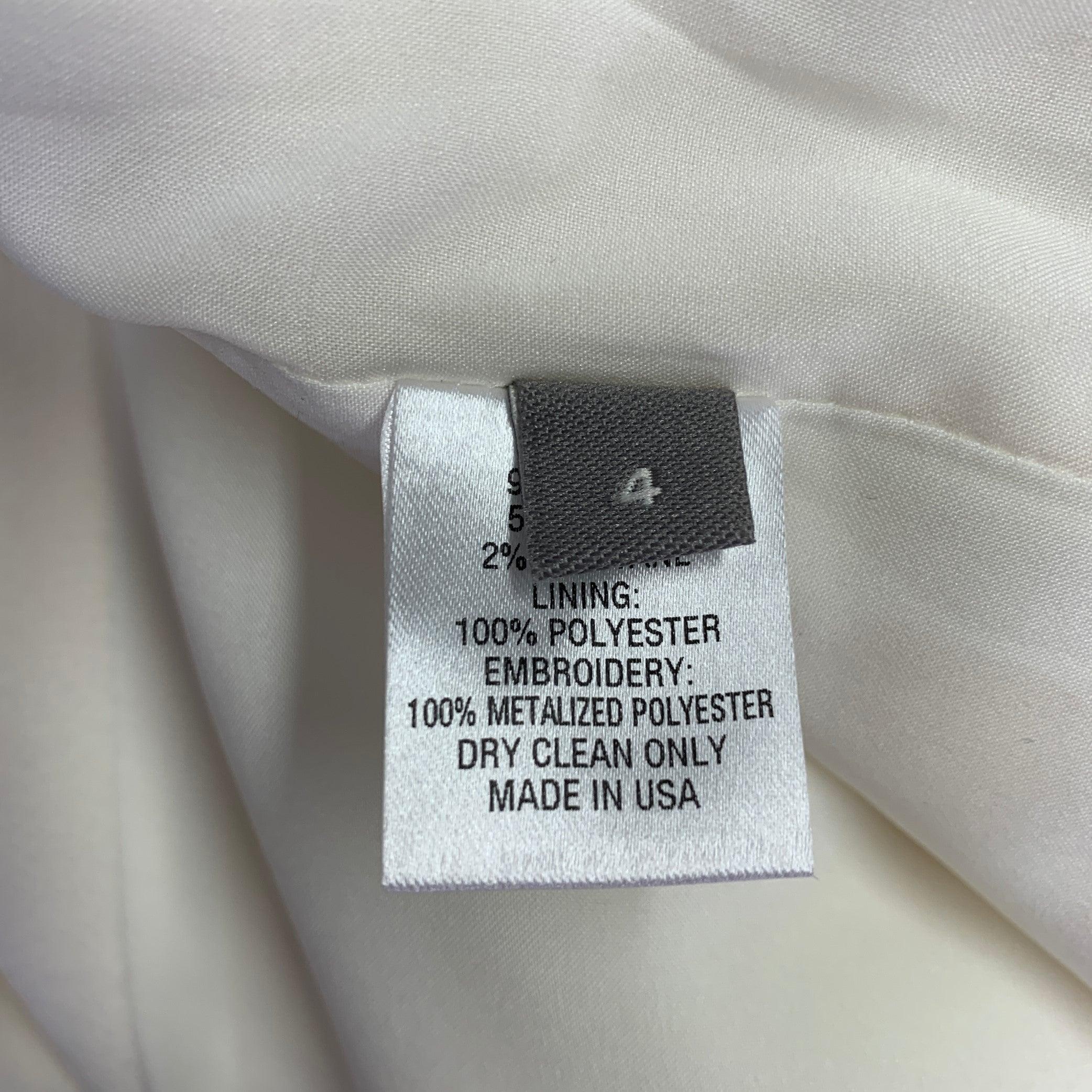 Lela Rose taglia 4 Jewell Cream, abito a tubino in misto lana nero con applicazioni in vendita 1
