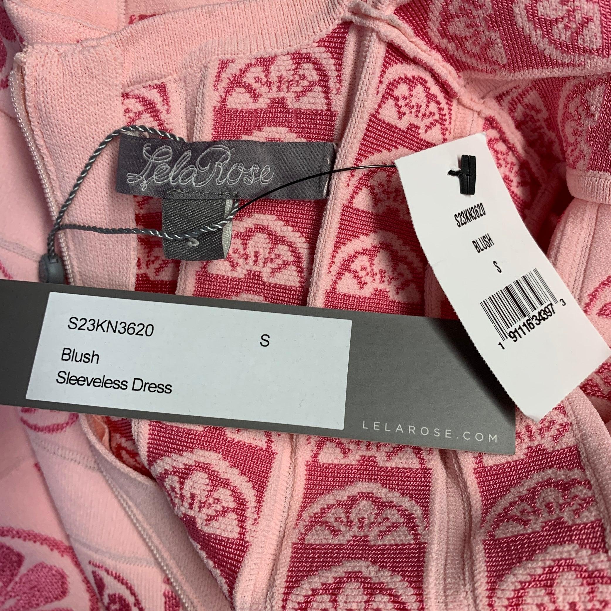 LELA ROSE Talla S Rosa Limones Vestido plisado sin mangas de mezcla de viscosa en venta 1