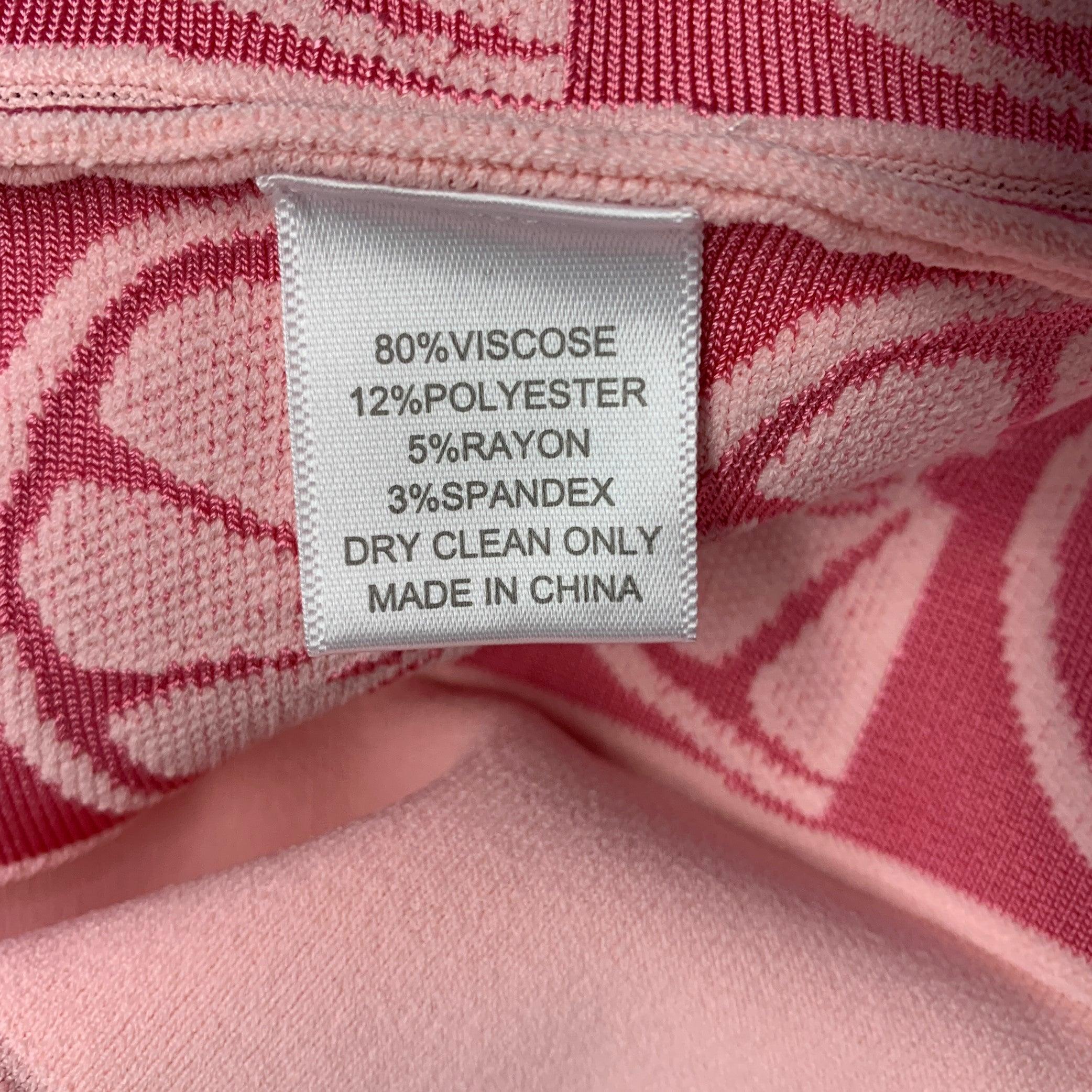 LELA ROSE Talla S Rosa Limones Vestido plisado sin mangas de mezcla de viscosa en venta 2