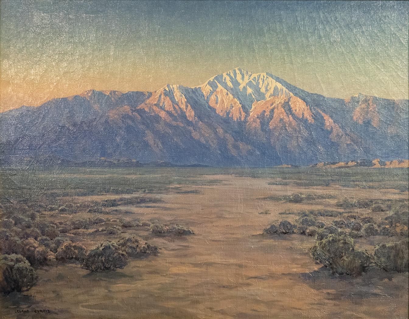 Wüsten-Berglandschaft von Leland S. Curtis – Painting von Leland Curtis