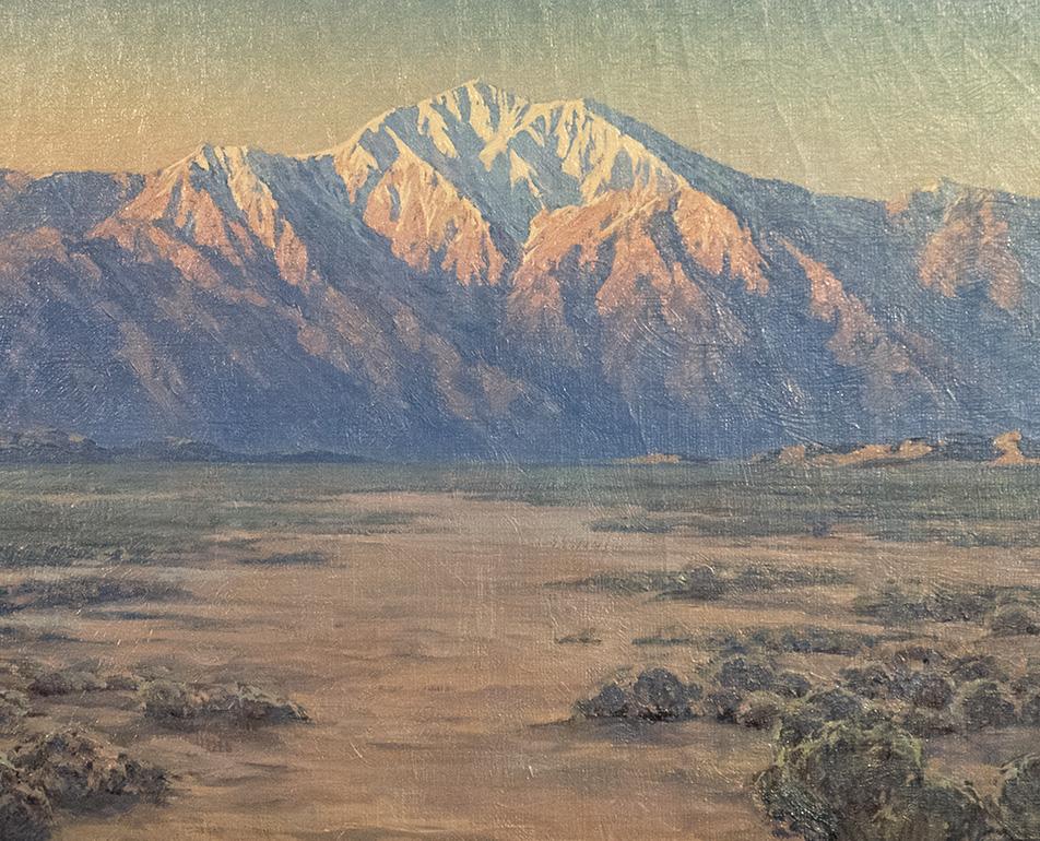 Wüsten-Berglandschaft von Leland S. Curtis (Braun), Landscape Painting, von Leland Curtis