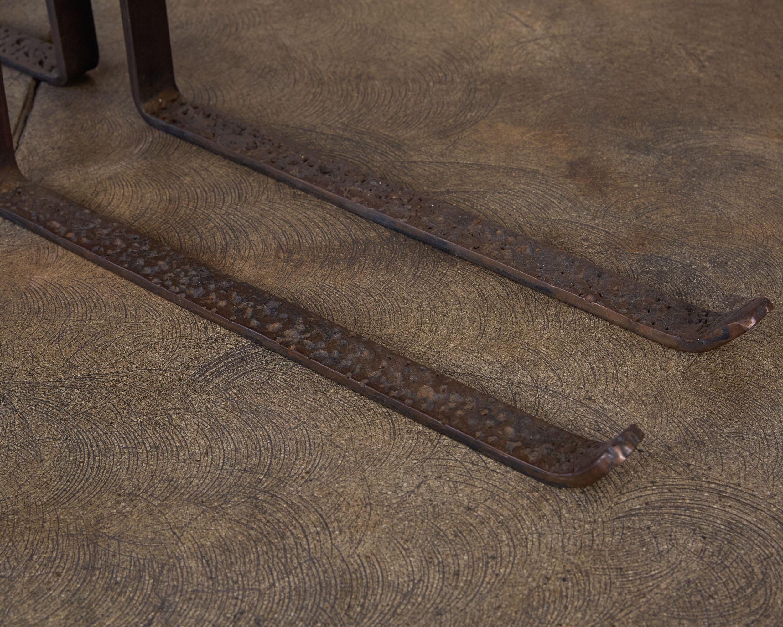 Leland Swennes Bronze and Walnut Coffee Table 8