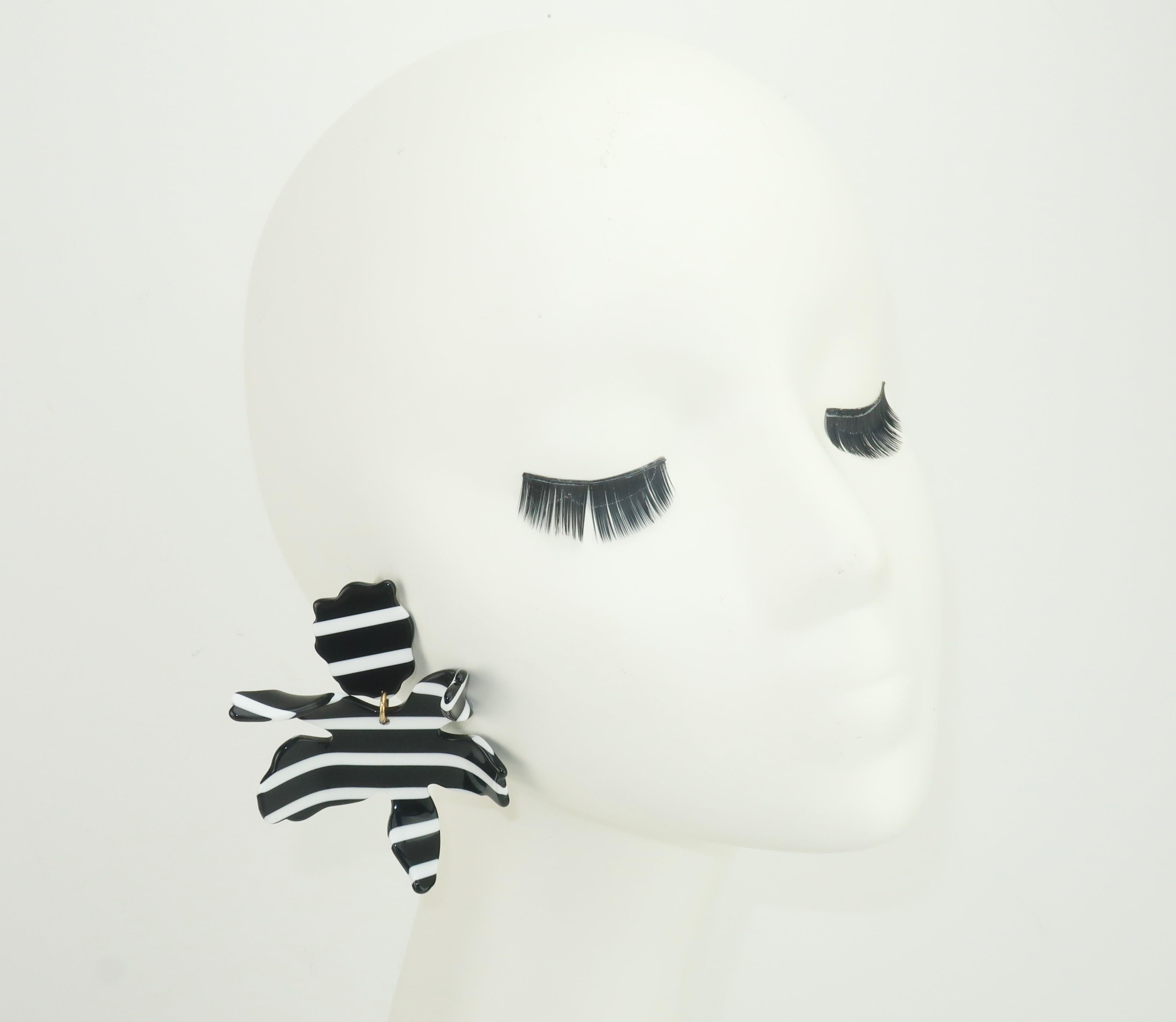 Lele Sadoughi Black & White Resin 'Lily' Earrings 1