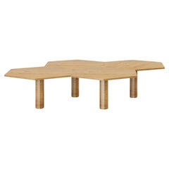 L'ÉLÉGANTE Oak Wood Coffee Table by Alexandre Ligios, REP by Tuleste Factory