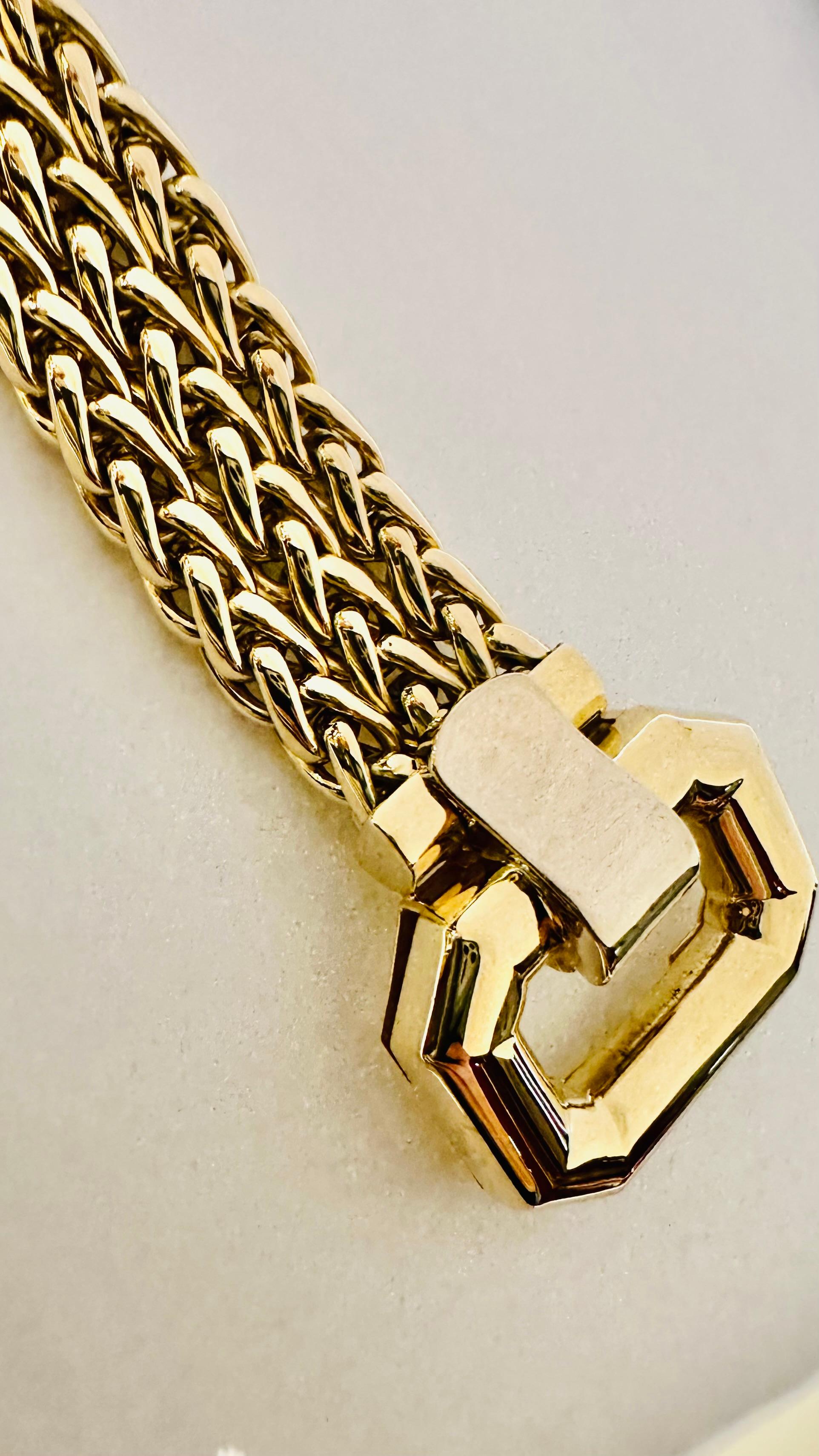 L'élégance tissée de l'or bicolore 18 carats en vente 9