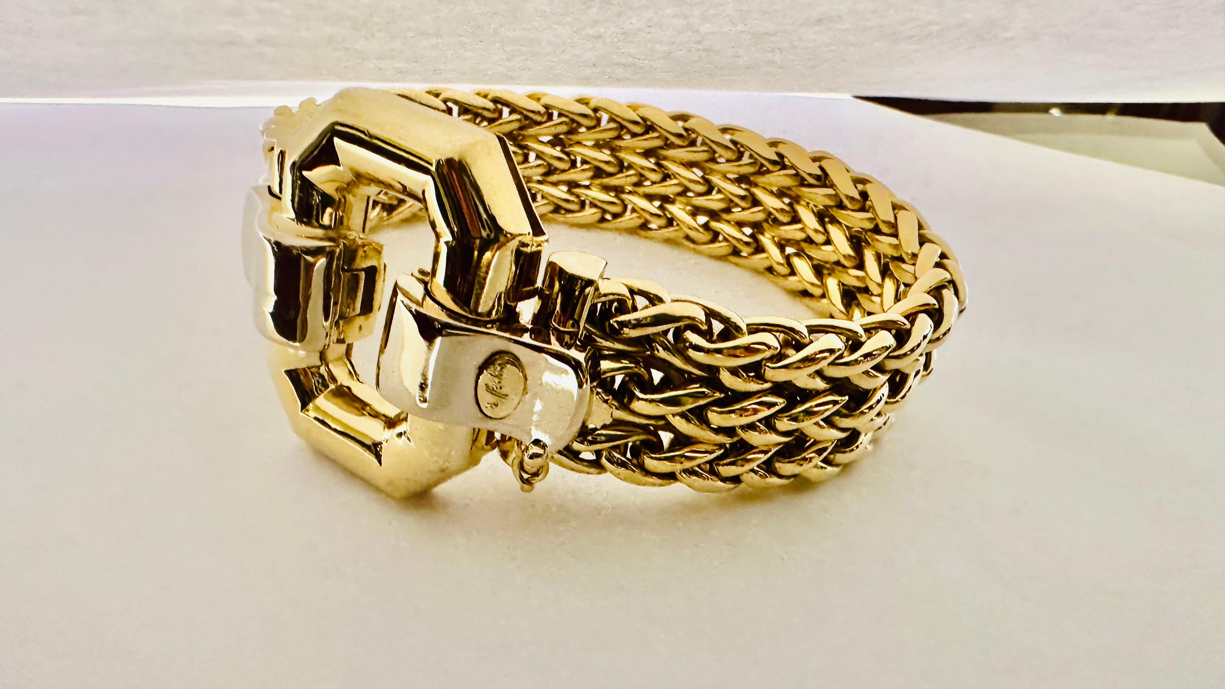 L'élégance tissée de l'or bicolore 18 carats en vente 5